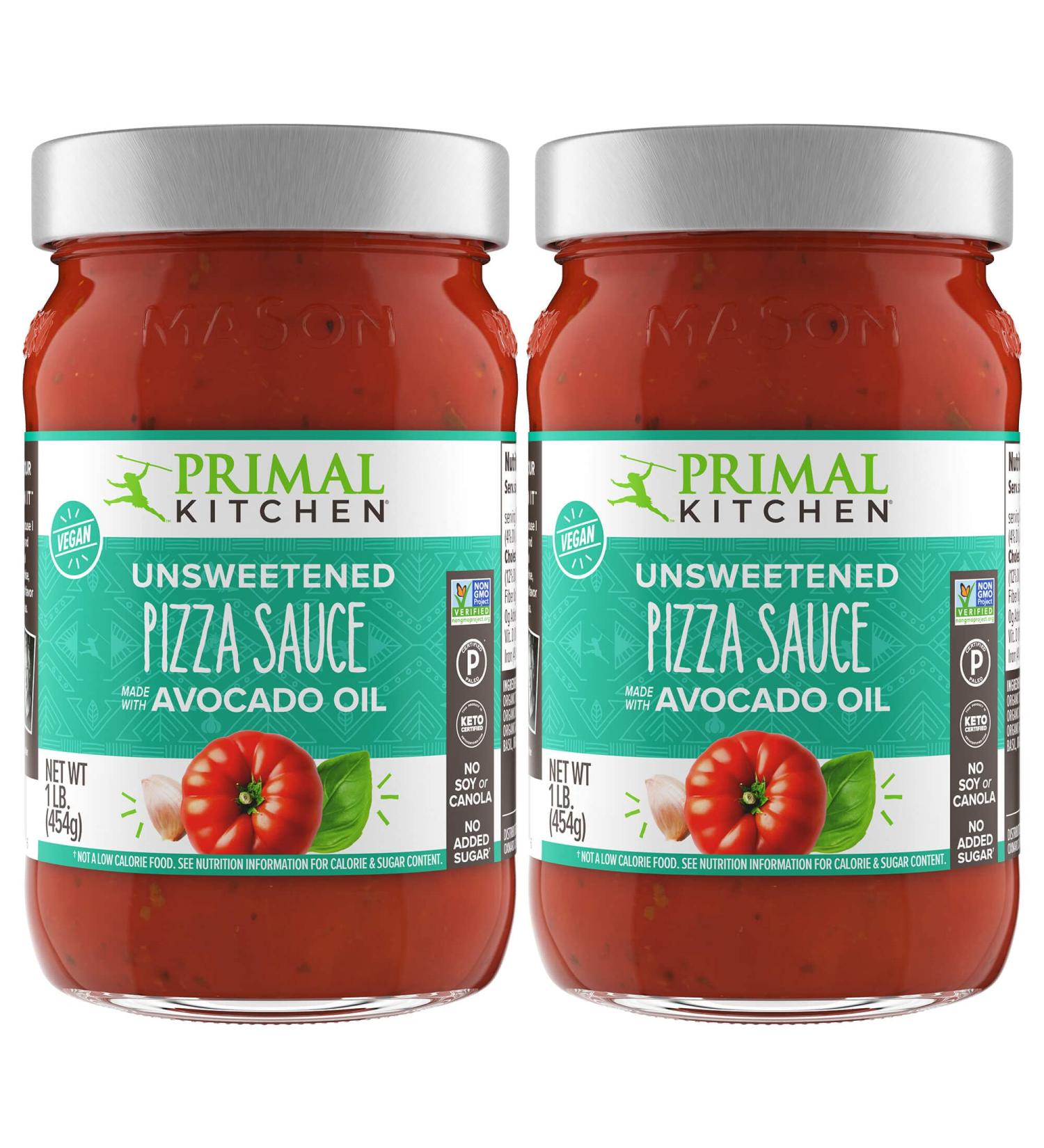 Primal Kitchen Unsweetened Red Pizza Sauce, Made With Avocado Oil - Two Pack
