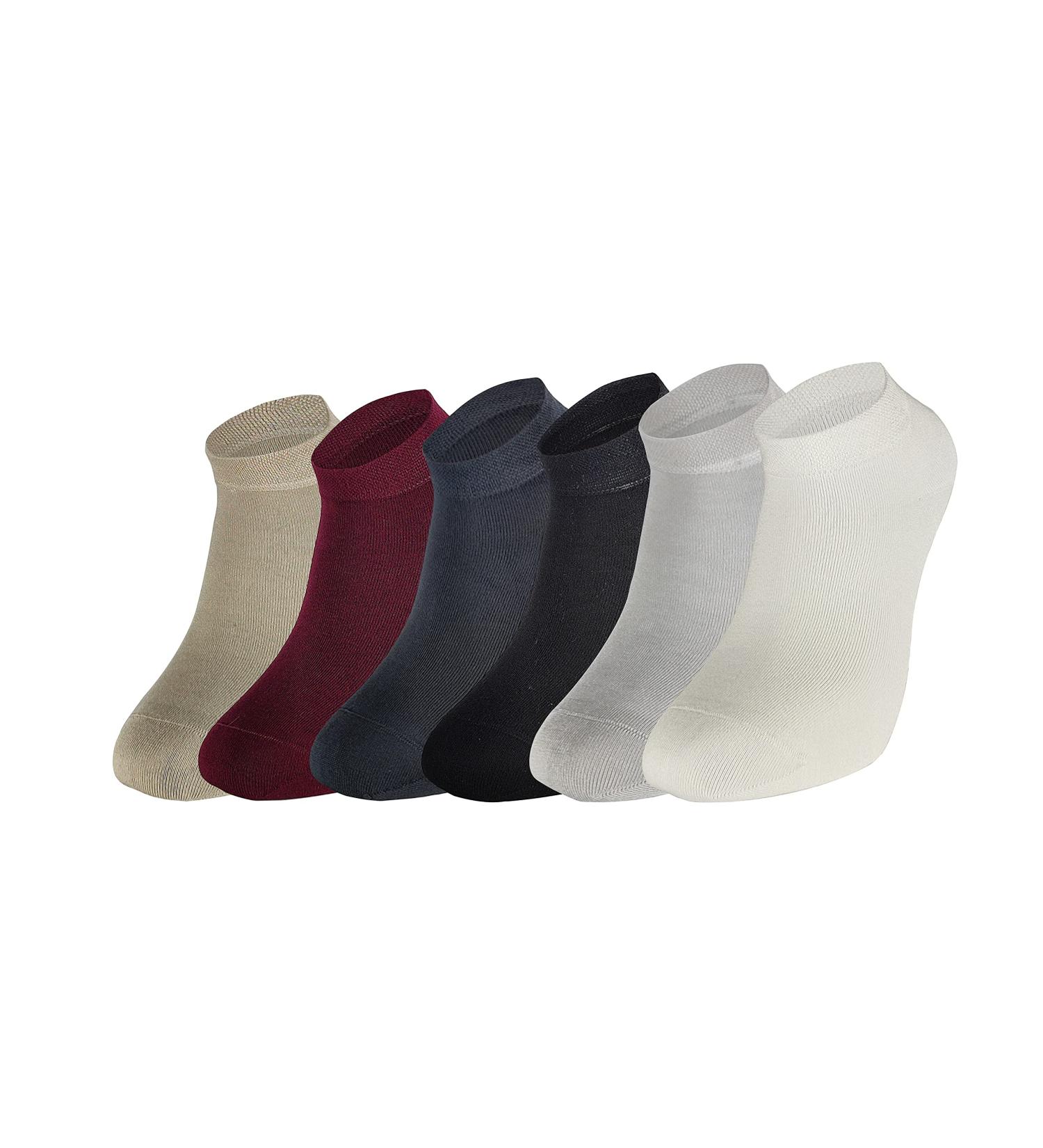 Men's Bamboo Diabetic Ankle Socks (Multi Color) 8-11 - Variety Pack - Buy Online on GoSupps.com