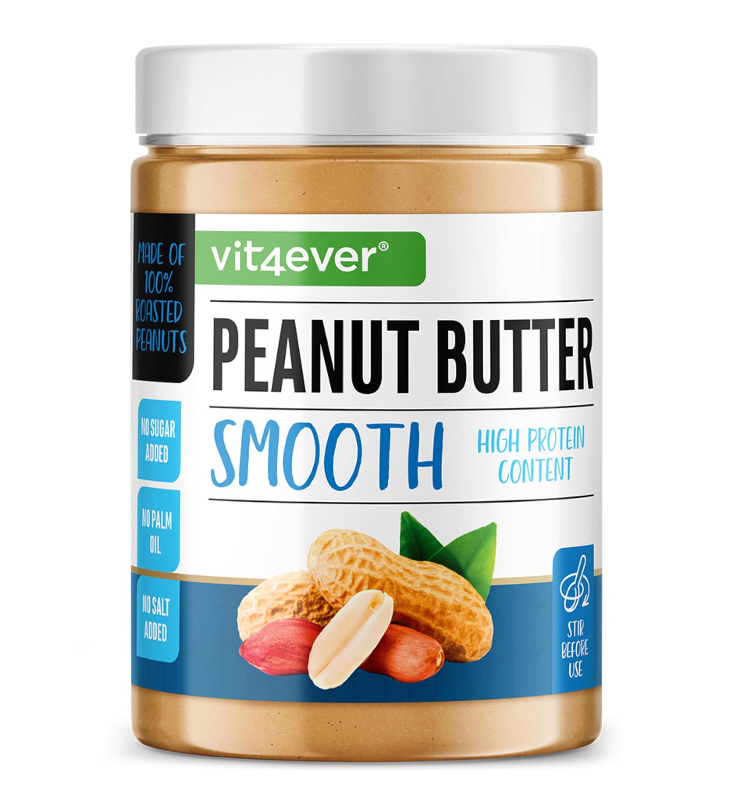 Beurre de Cacahu te Smooth - 1kg Beurre de Cacahu te Naturel sans Additif - High Protein - Pur e de Cacahu tes sans Sel Huile ou Graisse de Palme Ajout s - Vegan - Buy Online on GoSupps.com
