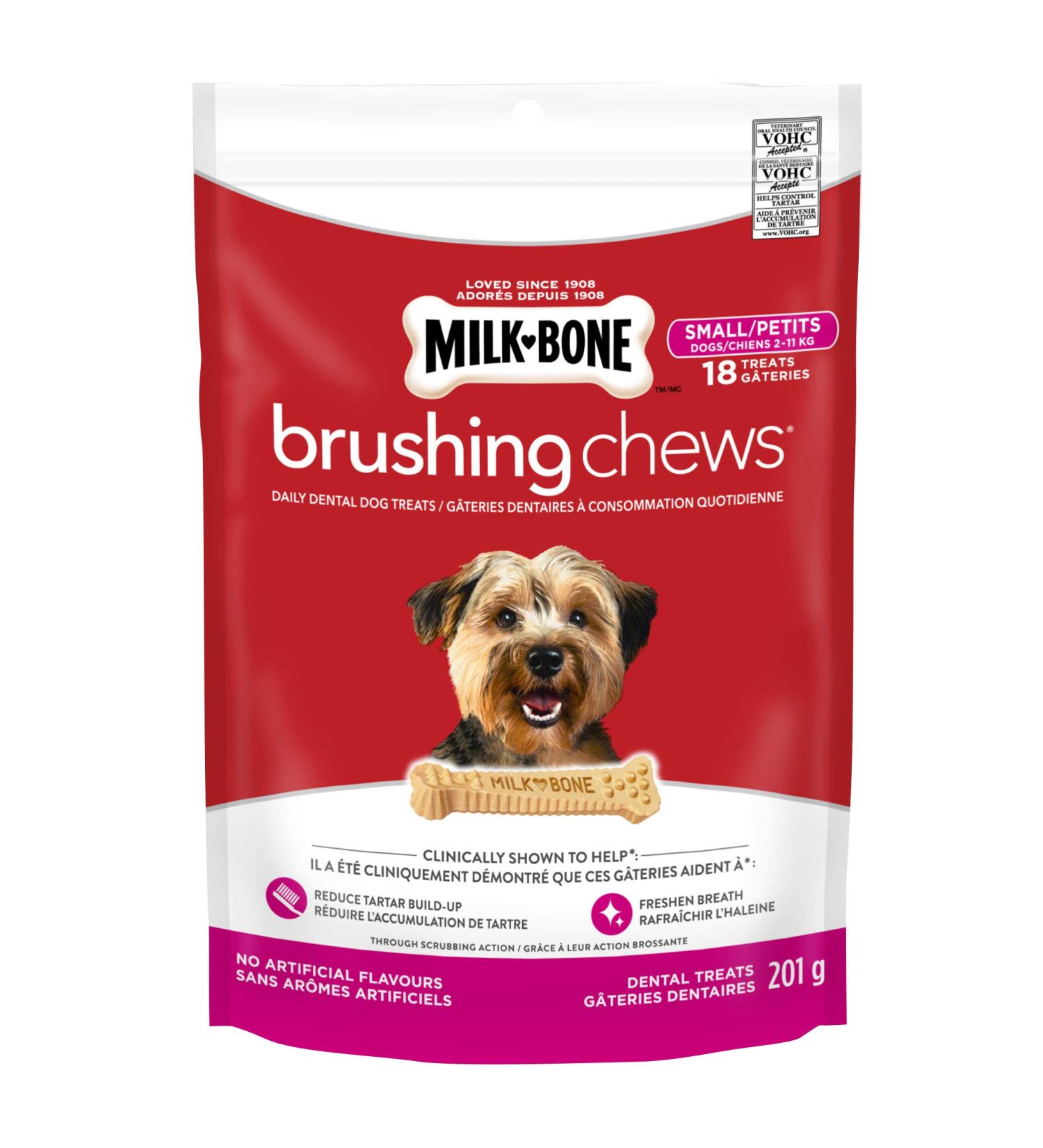 Milk-Bone Brushing Chews Small Dog Dental Dog Treats 201g - Buy Online on GoSupps.com