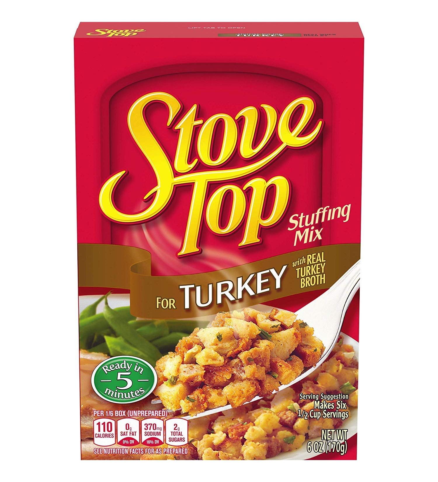 Stove Top Stuffing Mix Turkey 6oz (Pack of 2) - Set of 2 | Delicious Thanksgiving Side Dish - Buy Online on GoSupps.com