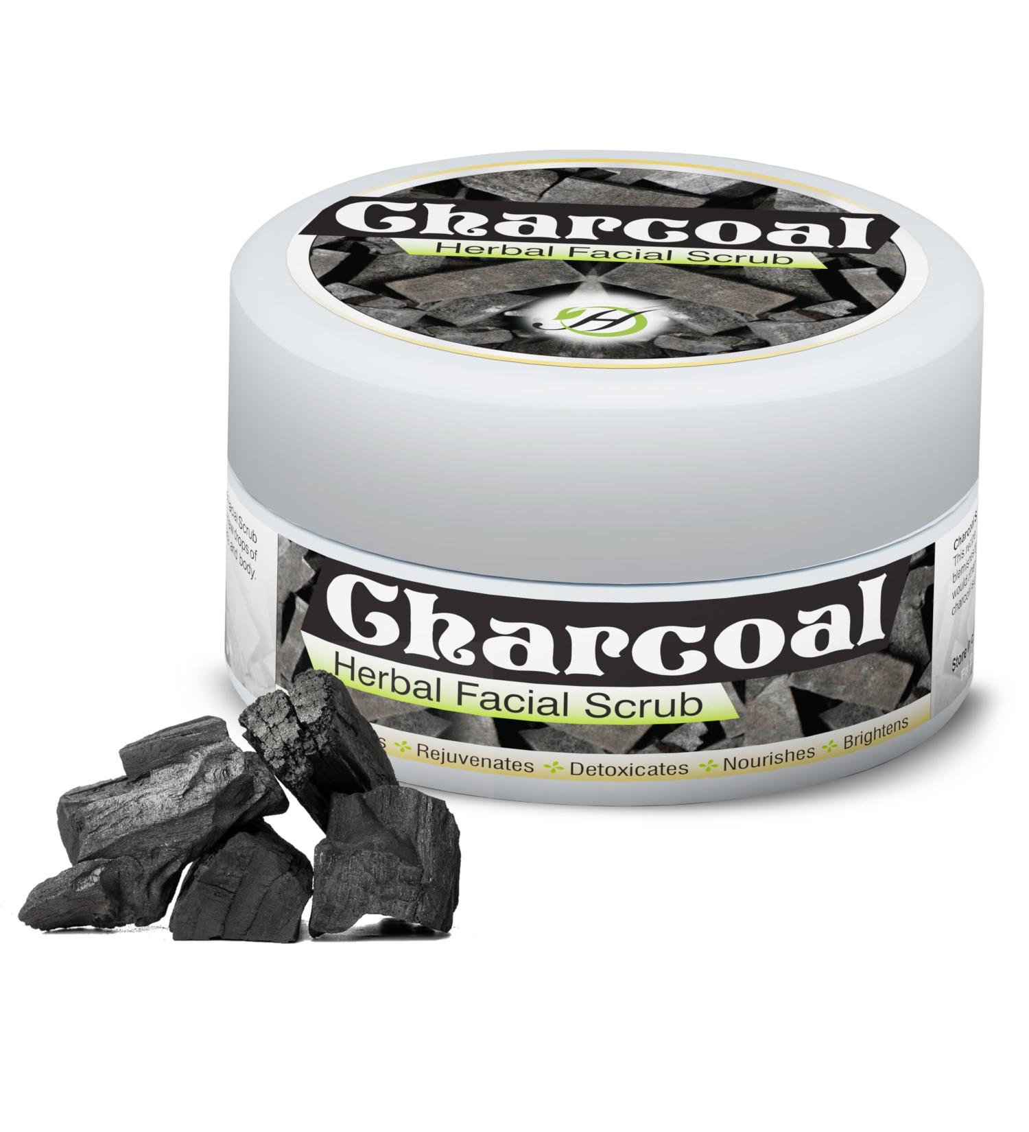 Charcoal Herbal Facial Scrub | Natural Exfoliating Scrub for Men & Women | Activated Charcoal Body Scrub 5.30 oz - Buy Online on GoSupps.com