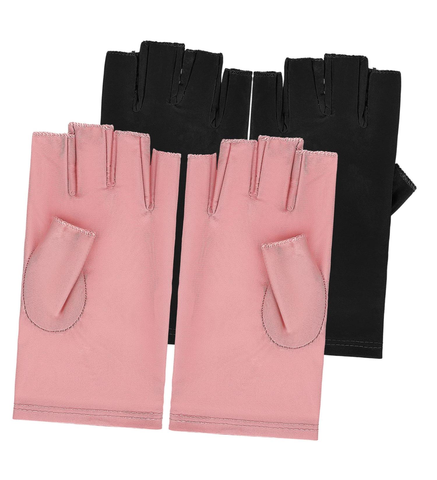 HAPINARY 2 Pairs Gloves Manicure Gloves Nail Accessories Gloves for Manicures Fingerless Gloves Nail Art Gel Anti Gloves Nail Rays Gloves Nail Light Nail Gloves Cotton - Buy Online on GoSupps.com