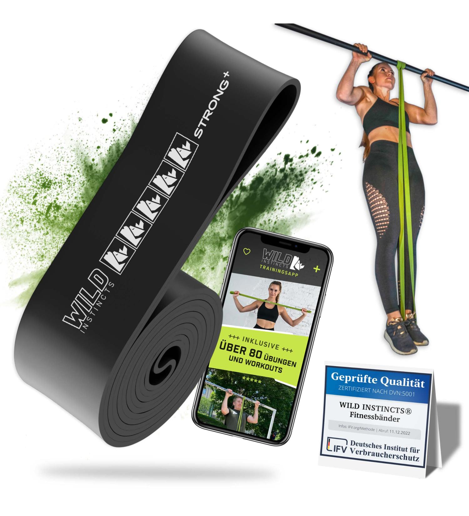 Buy Wild Instincts Premium Resistance Straps - Strength Training & Pull-Up Band Set for CrossFit Stretching & Fitness | Includes Bag & Training App - Buy Online on GoSupps.com