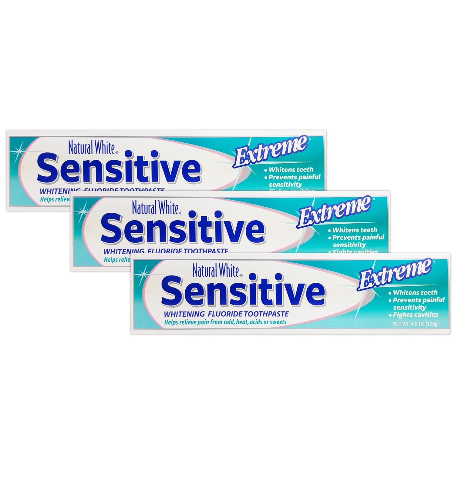 Natural White Sensitive Extreme Toothpaste - Pack of 3 | For Brighter Smile - Buy Online on GoSupps.com