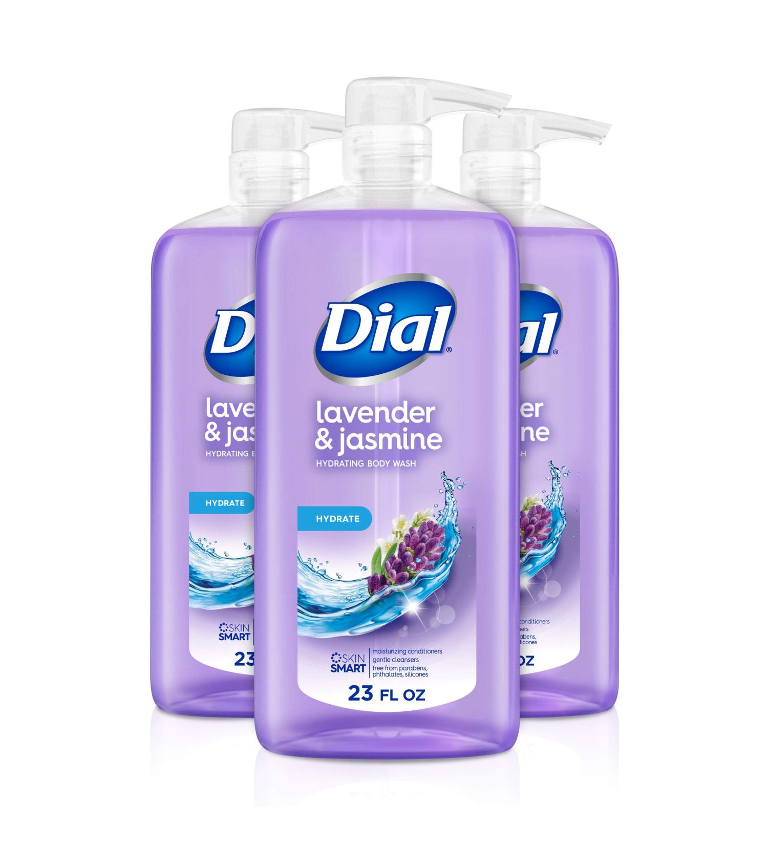 Dial Lavender & Jasmine Body Wash - 23 fl oz (Pack of 3) | Refreshing & Moisturizing - Buy Online on GoSupps.com