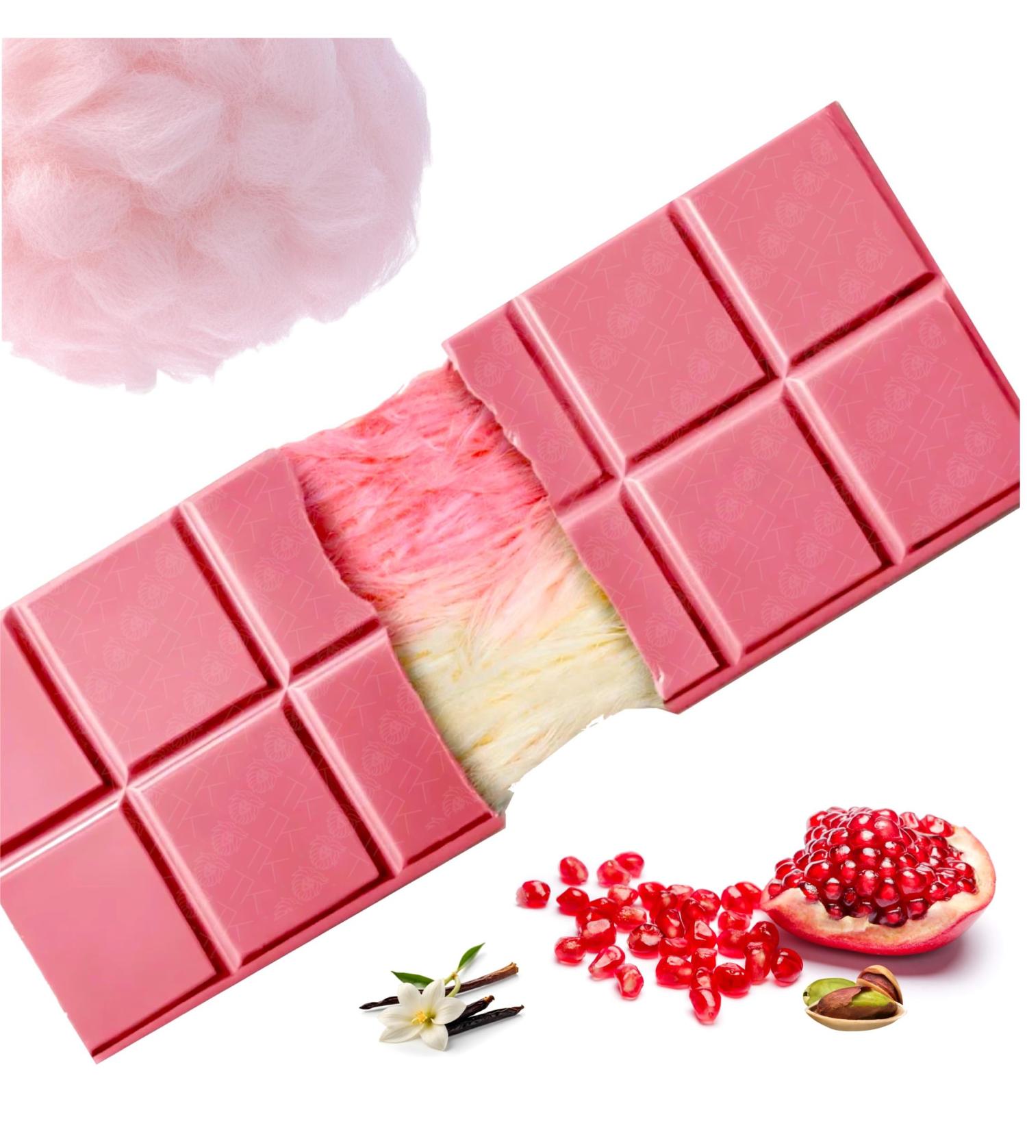  TK Gruppe Timo Klingler Angel Hair Chocolate Rose - with pomegranate vanilla flavoring spun angel hair sugar and pistachio cream - 60 gram bar - Dubai Chocolate 2.0 - Buy Online on GoSupps.com