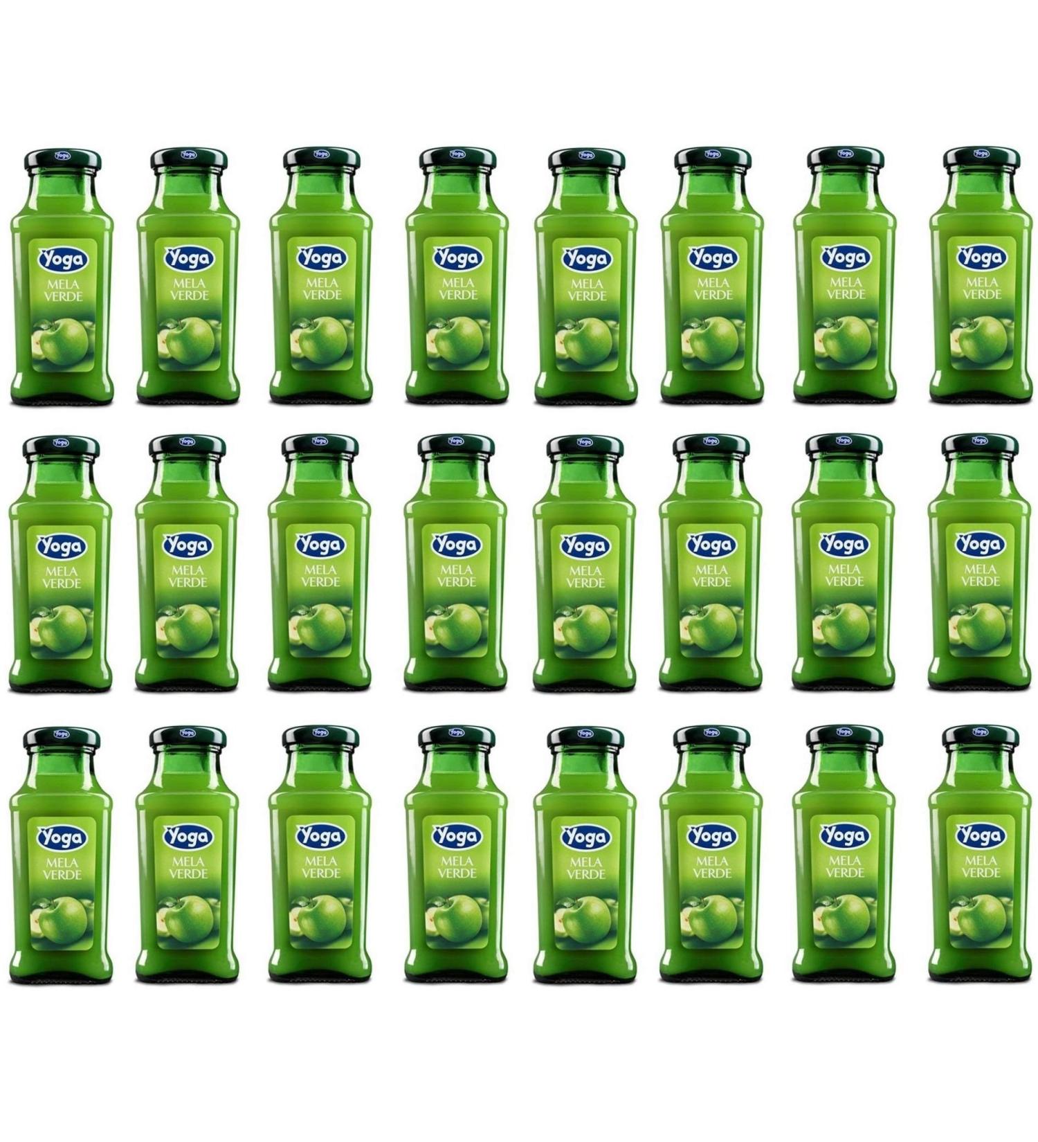 Yoga Yoga Speciality Bar Pack of 24 bottles of Mela green apple fruit juice 200 ml