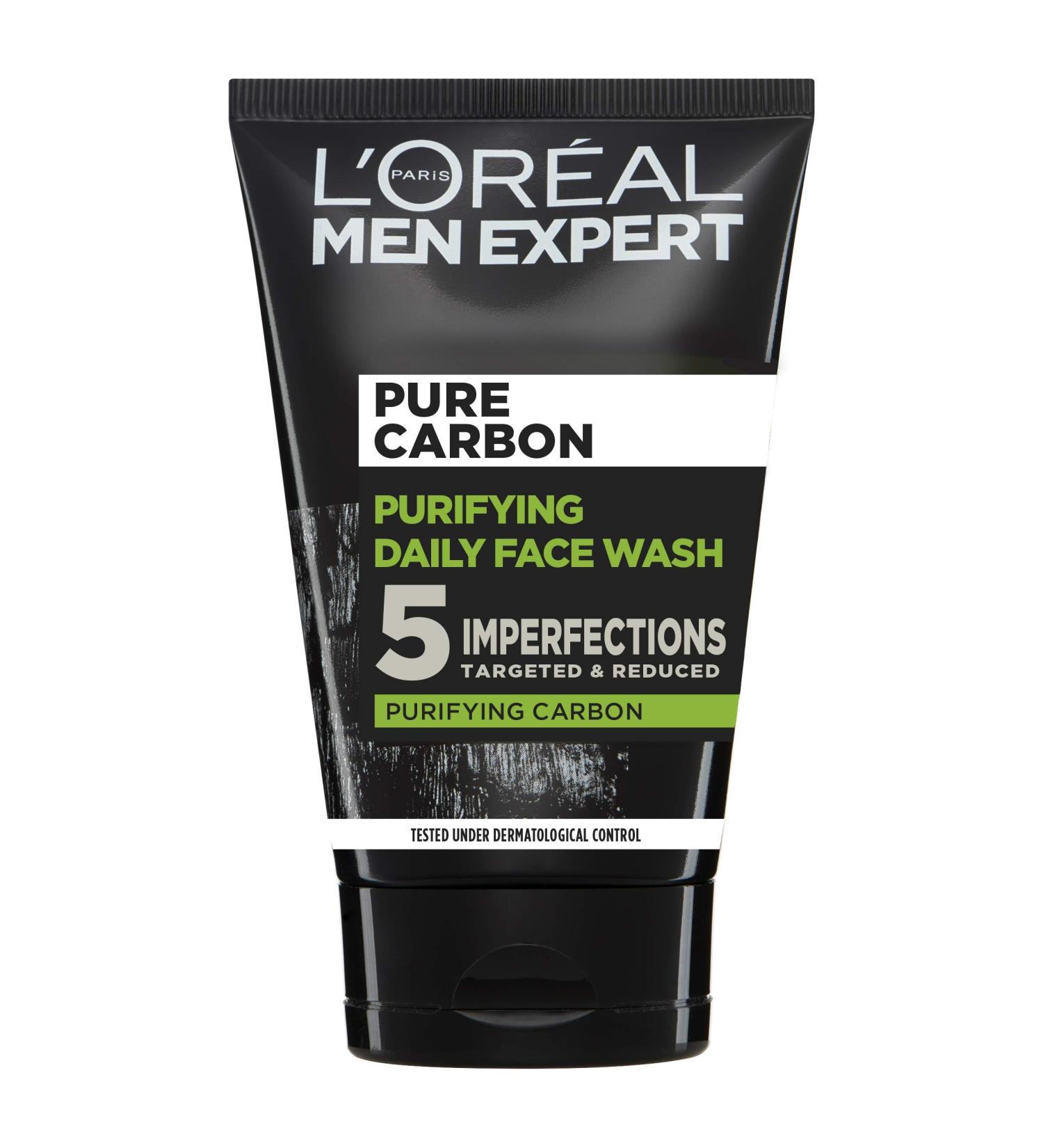 L'Oreal Paris Men Expert Charcoal Face Wash - Blackhead Cleanser 100ml - Buy Online on GoSupps.com