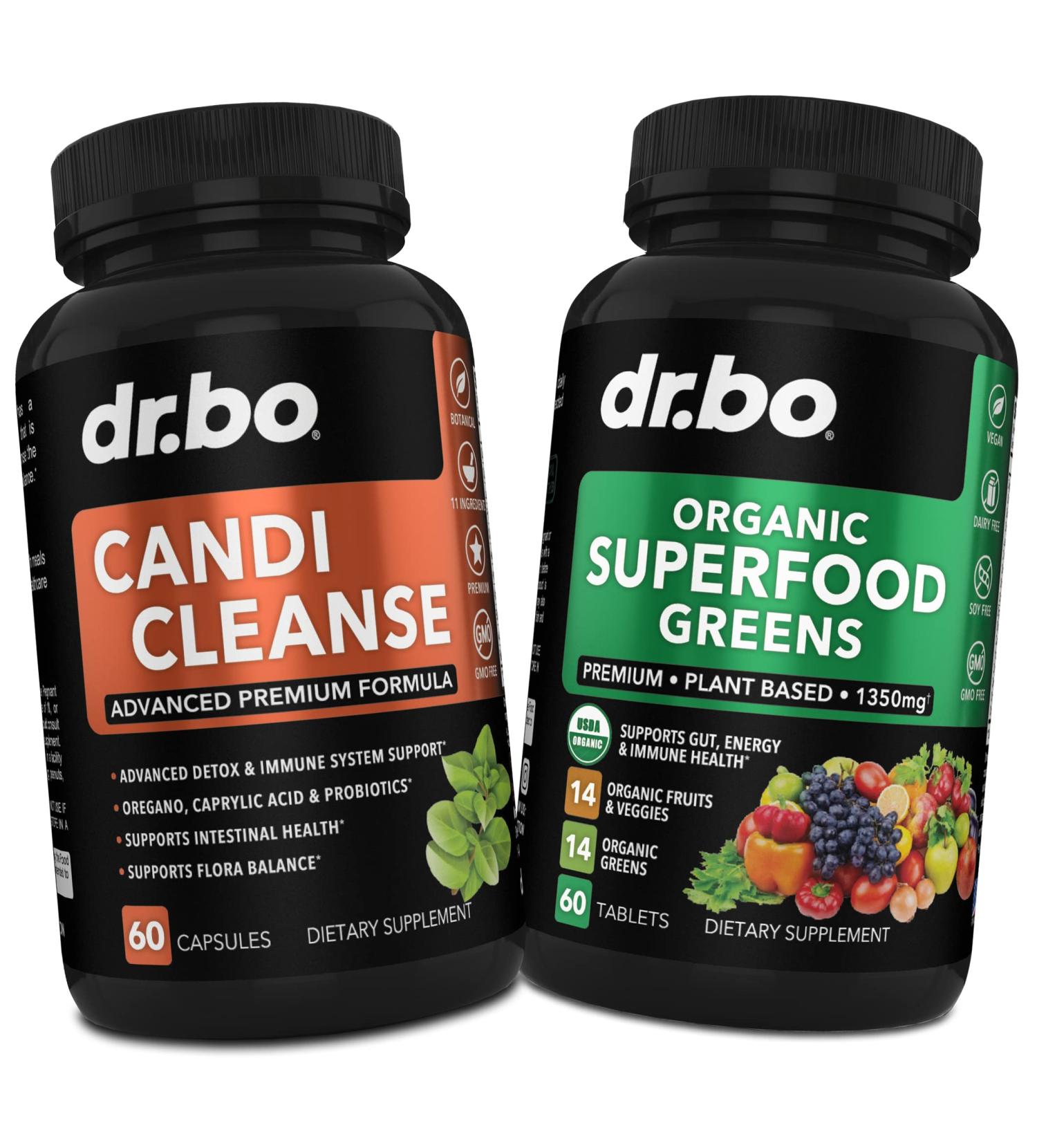 Candi Cleanse & Organic Superfood Greens & Fruit Supplements - Oregano Balance Control Support Supplement Cleanser - Daily Energy Super Food Fruits and Veggies Supplement Tablets Plus Vegetable Foods - Buy Online on GoSupps.com