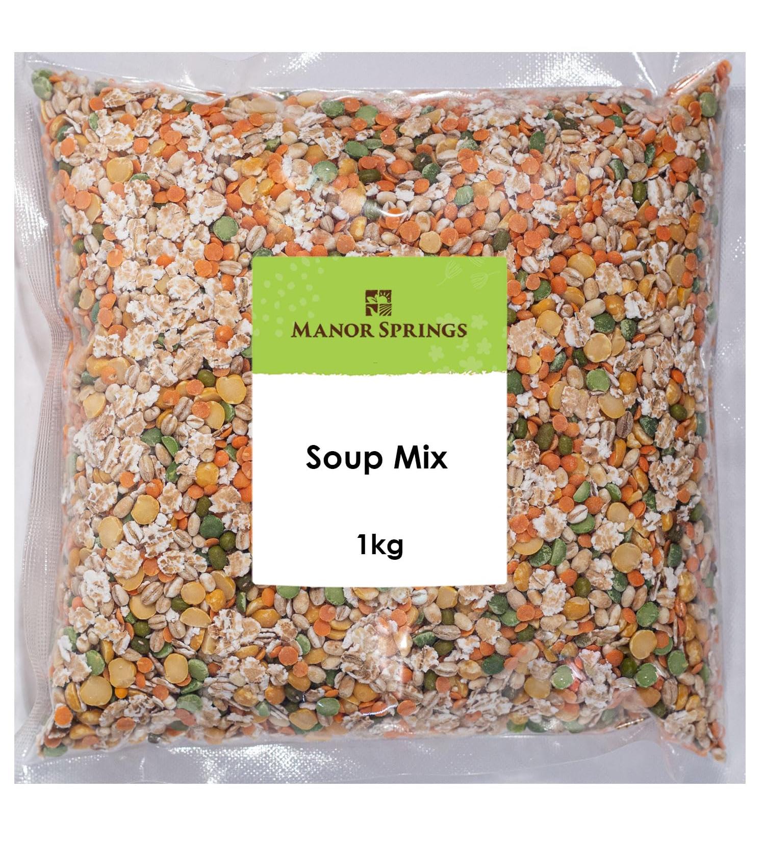 Soup Mix 1kg by Manor Springs - Mix of Lentils Peas & Barley