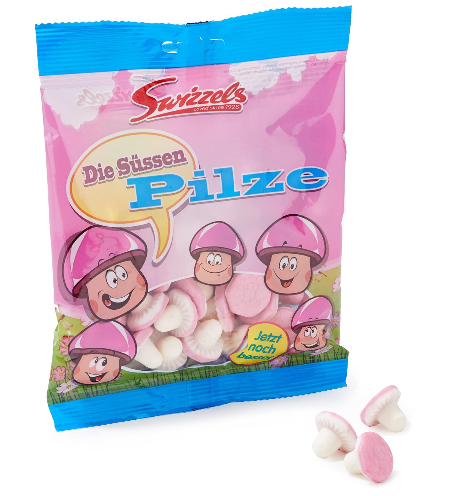 Buy DOK Swizzels Sweet Mushrooms - Delicious Strawberry Marshmallow Treats 12 Bags (1200g) - International Shipping Available - Buy Online on GoSupps.com