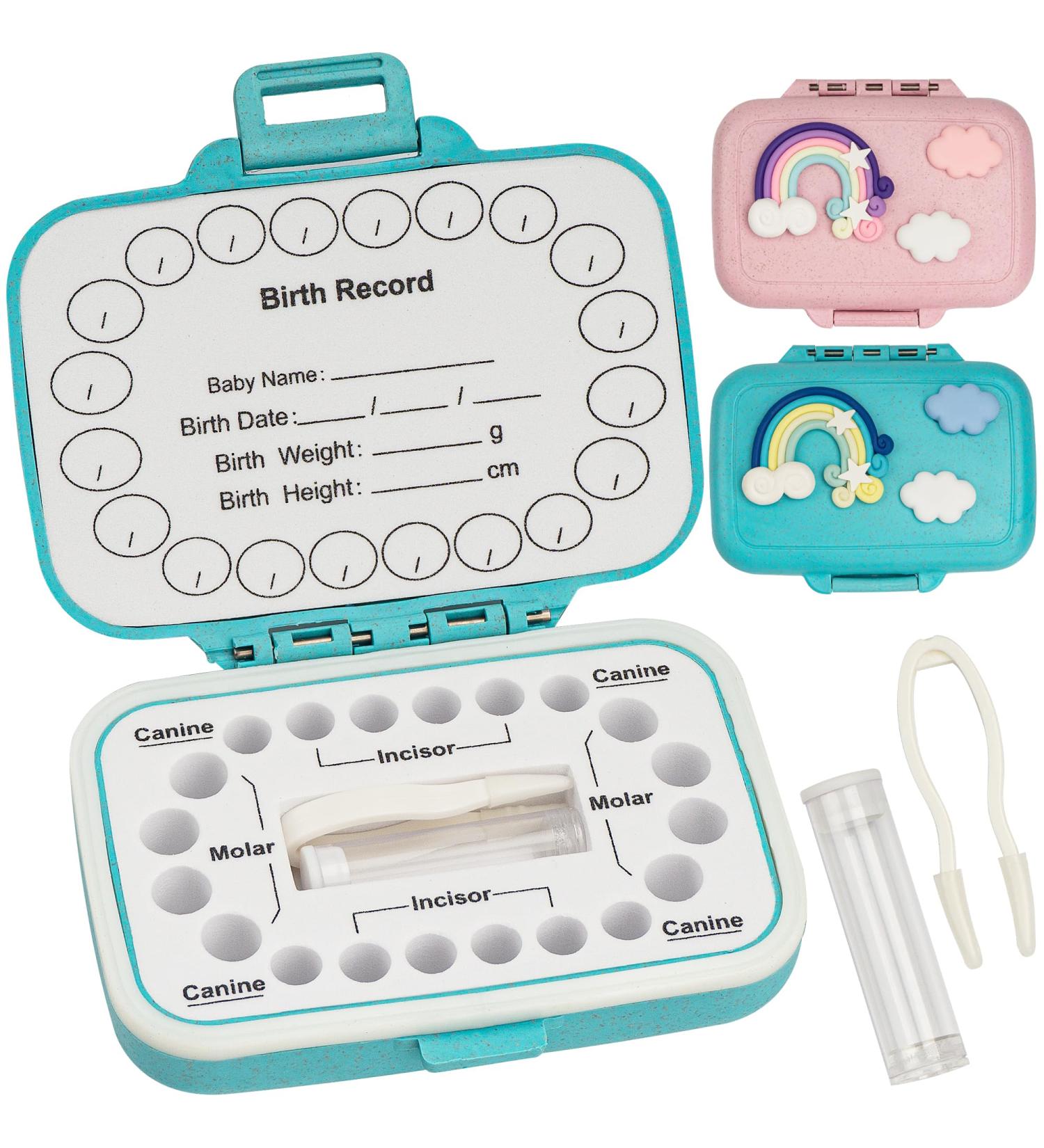 Buy Iween Tooth Souvenir Box Tooth Storage Holder for Kids | Preserve Childhood Memories (Straw Blue) - Buy Online on GoSupps.com