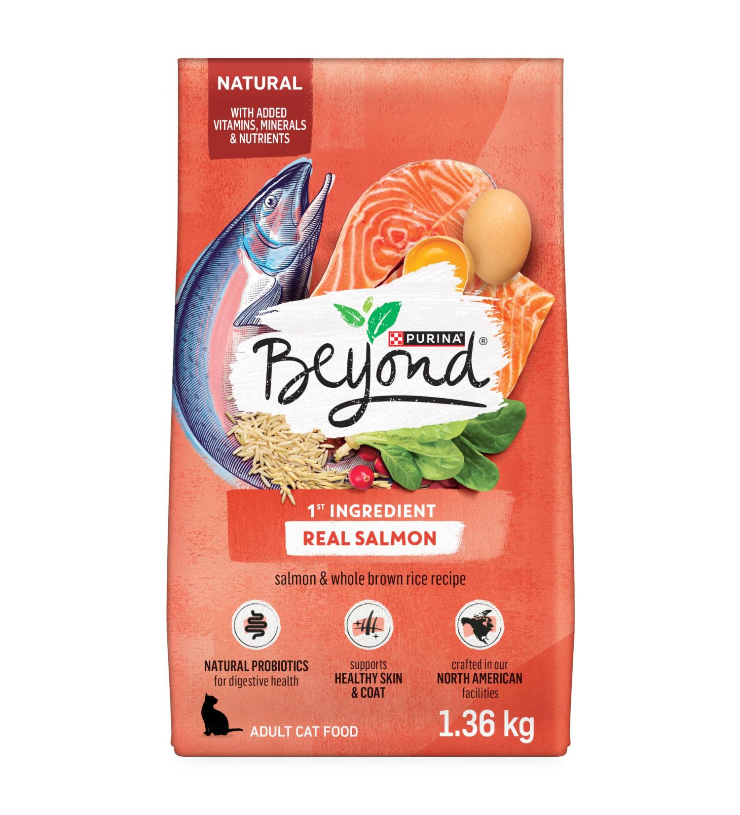 Beyond Simply Natural Dry Cat Food Salmon & Whole Brown Rice - 1.36 kg Bag 1.36 kg (Pack of 1) - Buy Online on GoSupps.com