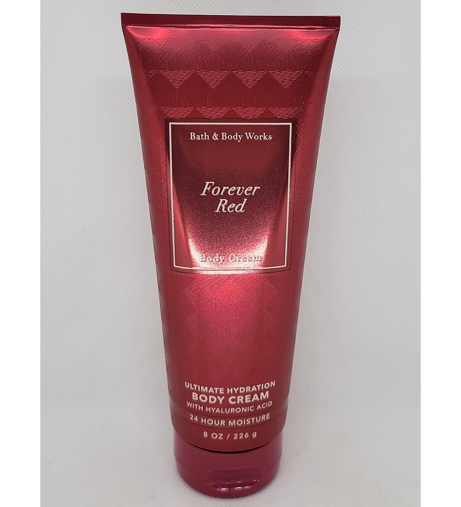 Bath and Body Works Forever Red Ultimate Hydration Body Cream with Hyaluronic Acid - 24 Hour Moisture - 8oz