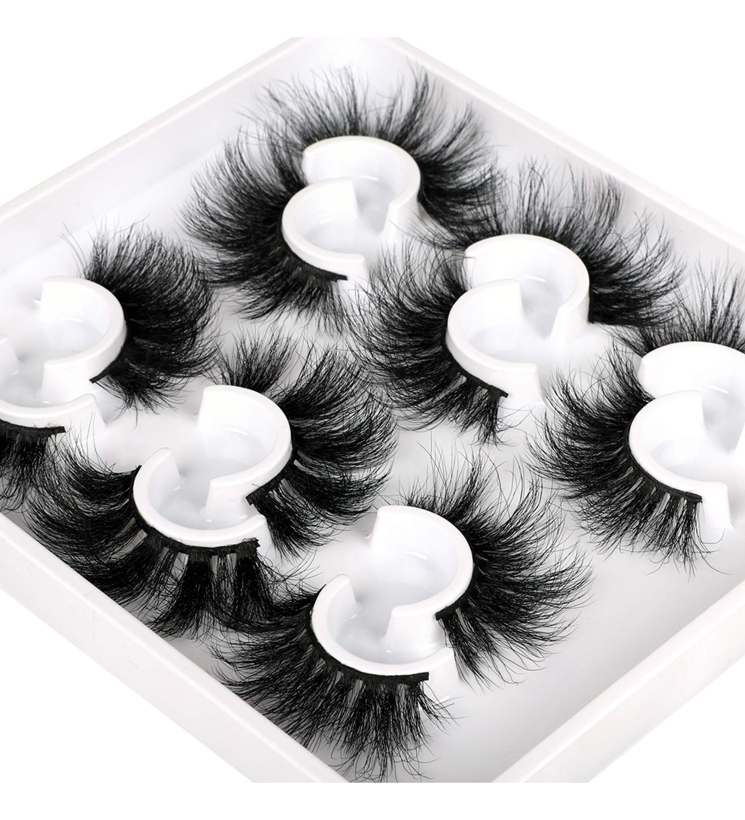 Fluffy Mink Lashes | Dramatic Long Wispy & Thick False Eyelashes | Reusable Luxury Russian Strip Lashes - 6 Styles - Buy Online on GoSupps.com
