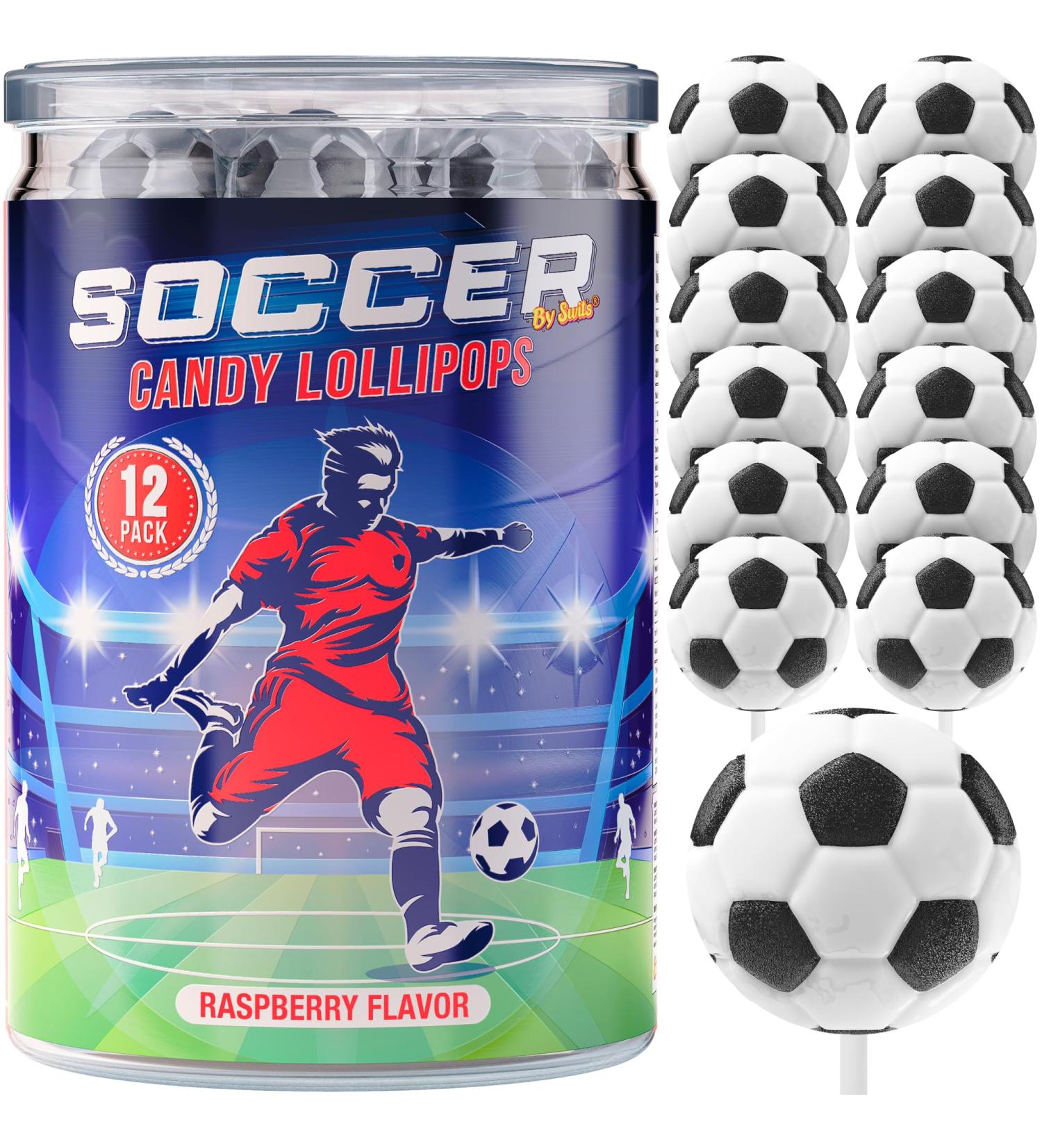 Buy Soccer Lollipops 12pk | Perfect Soccer Party Supplies & Favors - Delicious Soccer Ball Candy for Birthday Decorations - Buy Online on GoSupps.com