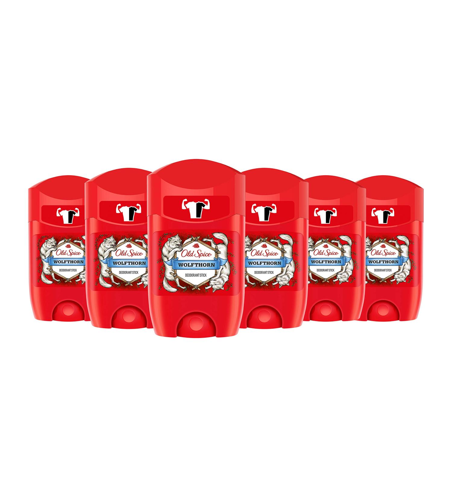 Old Spice Wolfthorn Men's Deodorant Stick 50ml Pack of 6 - Buy Online on GoSupps.com