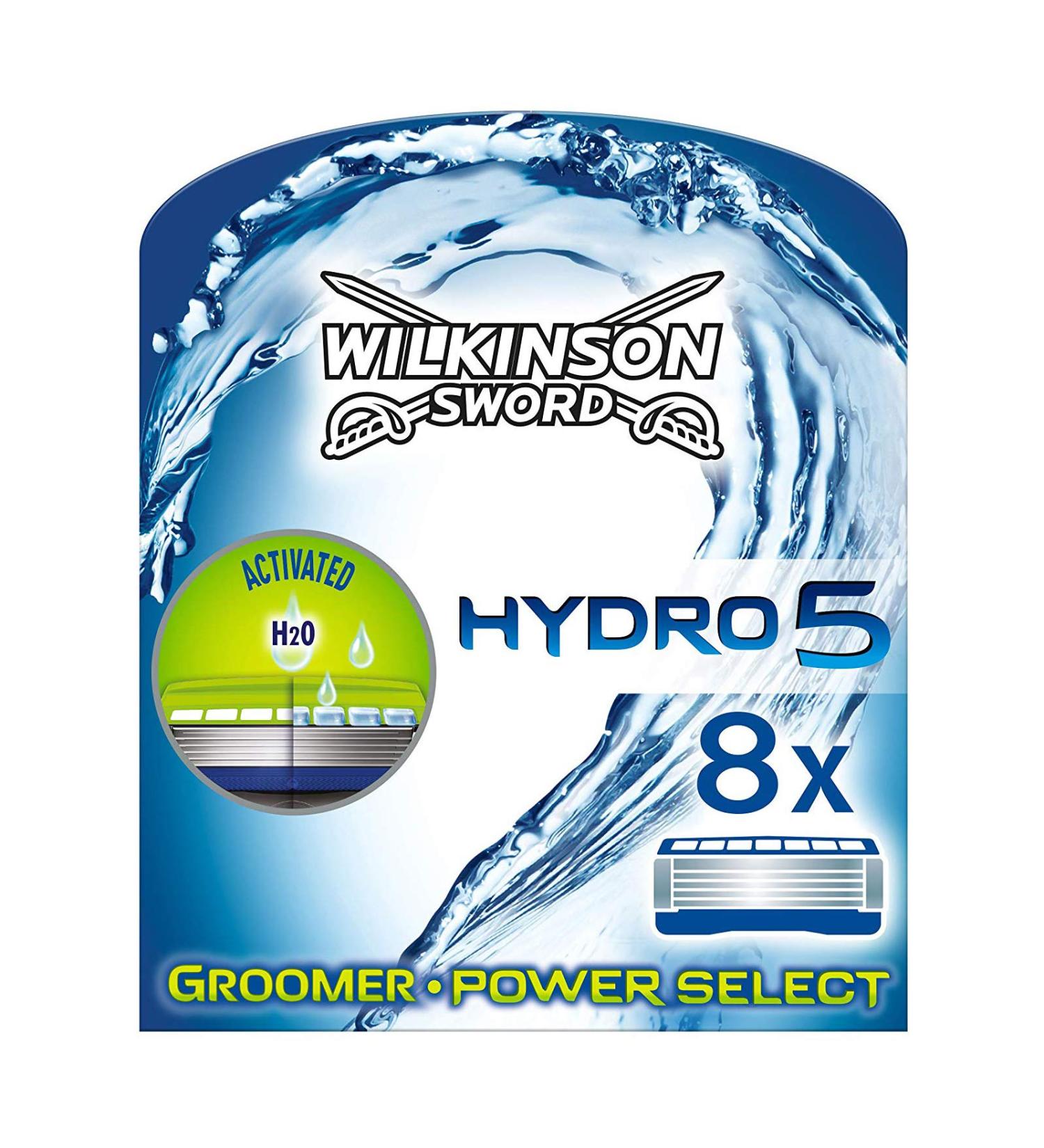 Wilkinson Sword Hydro 5 Groomer Razor Blades - 8 Pack for Men | Power Select Shaving System International Shipping - Buy Online on GoSupps.com