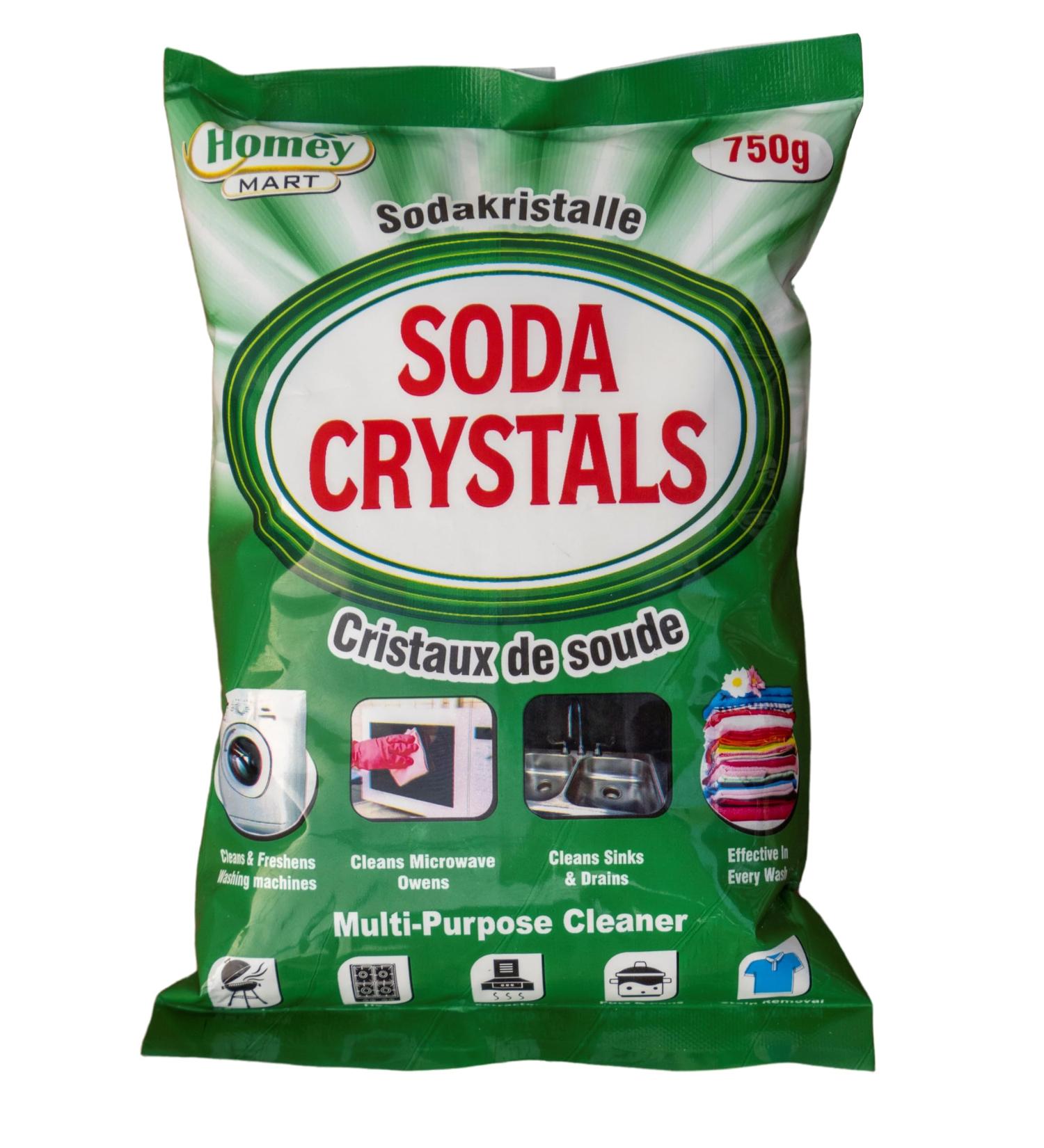 Soda Crystals Multipurpose Cleaner Clothes Washing Cleans Washing Machine Sinks & Drains Blockage-free Laundry Water Softener Stain Remover - 750g - Buy Online on GoSupps.com