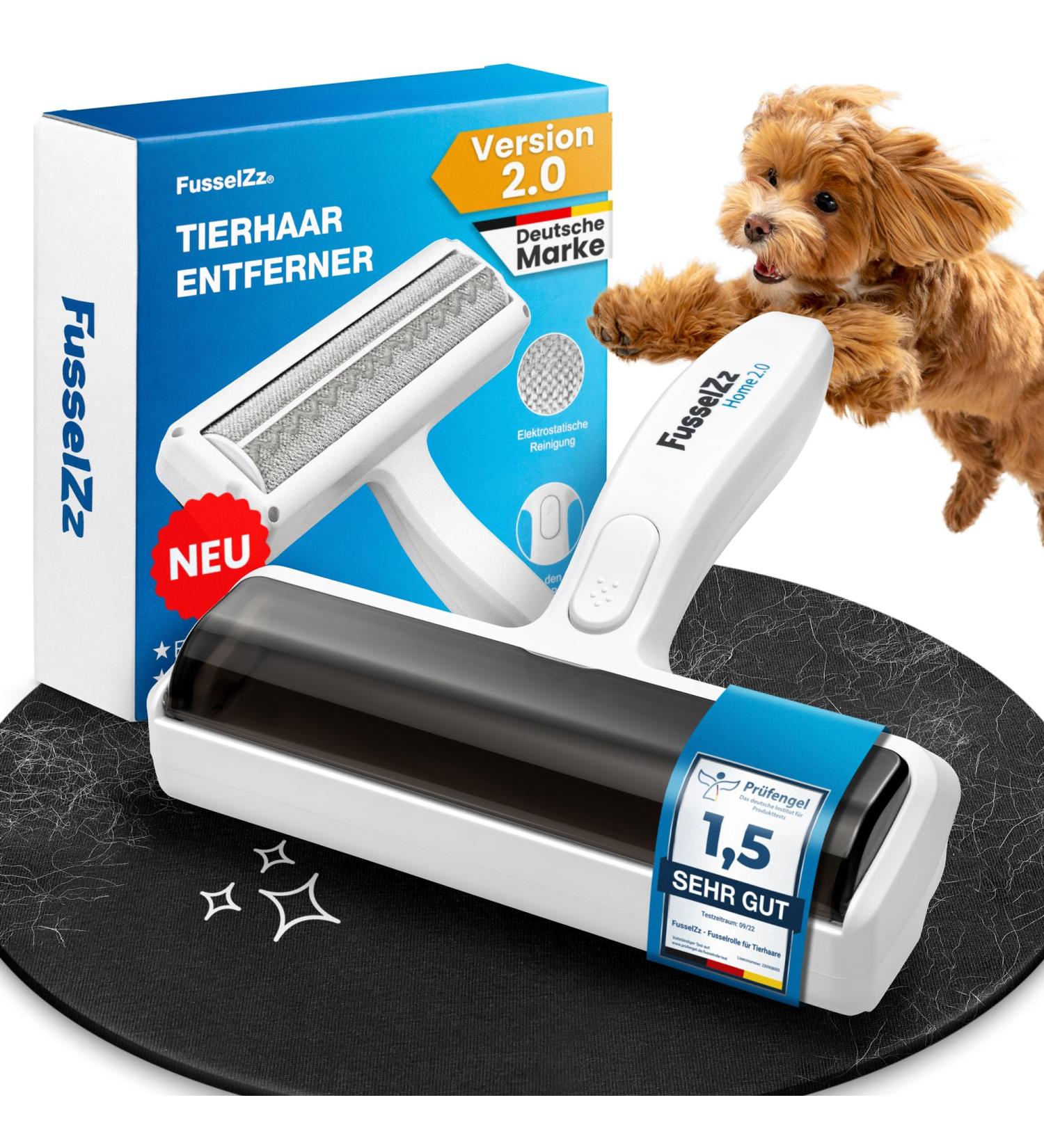 Fusselztz Premium Lint Roll - Self-Cleaning Animal Hair Remover for Cats & Dogs | Reusable Pet Hair Remover for Sofa Carpet & Bed - Buy Online on GoSupps.com