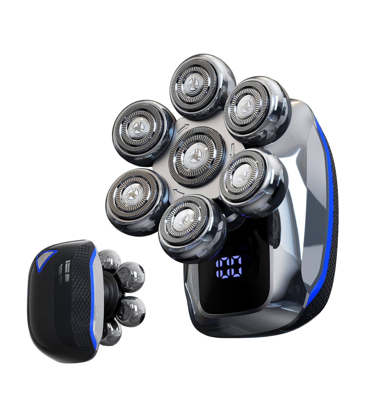 LOBINH Electric Head Shaver for Bald Men in Black - Fast and Smooth Shaving Experience - Buy Online on GoSupps.com