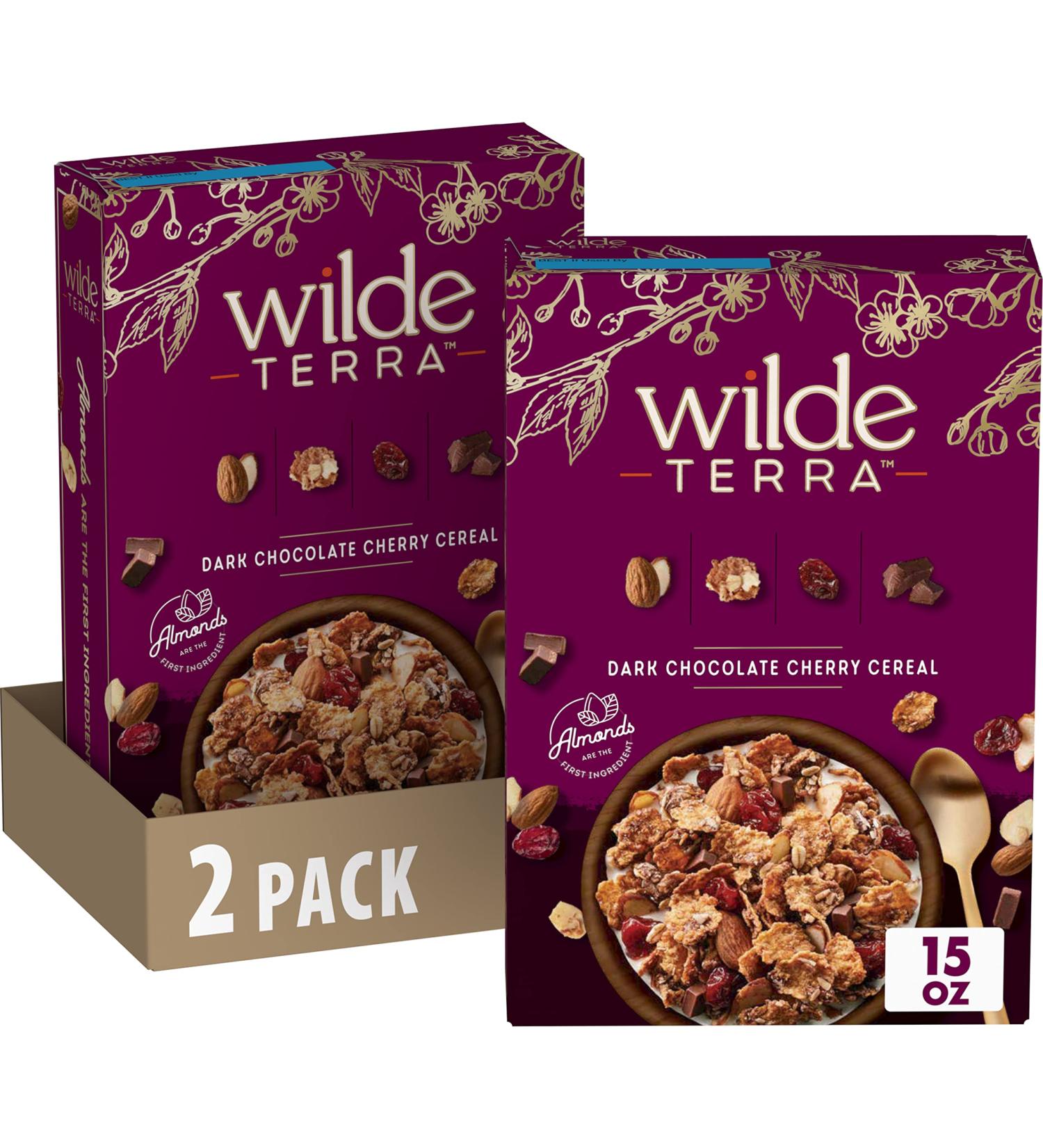 Wilde Terra Dark Chocolate Cherry Cereal - 15 oz | Delicious Breakfast Option - Buy Online on GoSupps.com