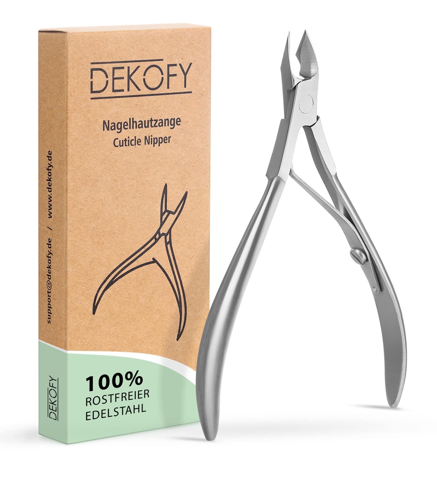 Decofy Nail Skin Pliers - Stainless Steel Extra Sharp Cutters for Painless Cuticle Removal (Fingers & Toes) - Precision Nail Skin Shears & Remover - Silver - Buy Online on GoSupps.com