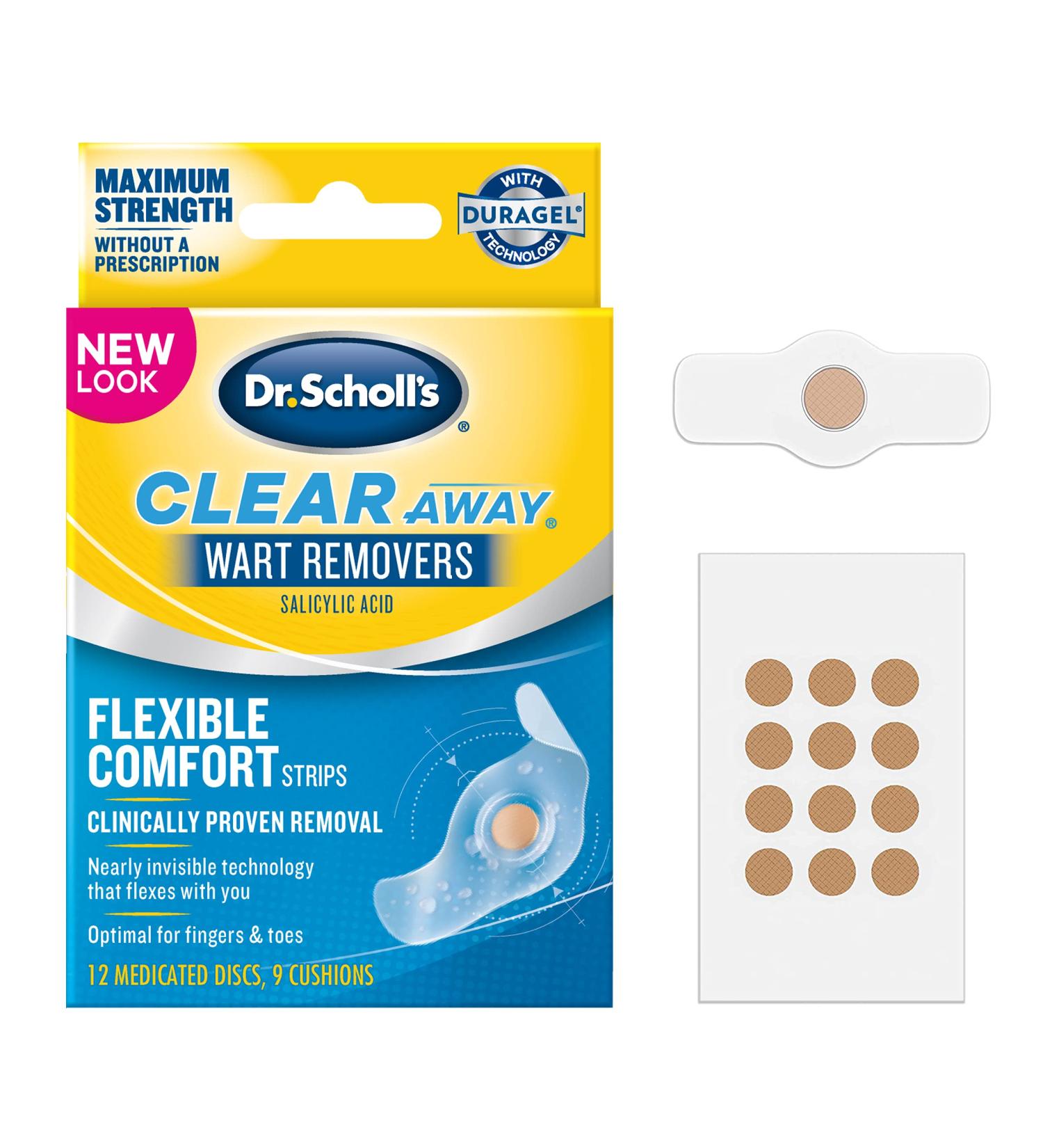 Dr. Scholl's ClearAway Wart Remover - 9ct | Clinically Proven Wart Removal for Fingers & Toes - Buy Online on GoSupps.com