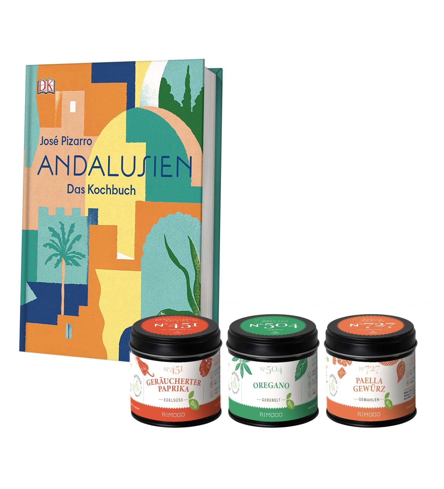 Rimoco Gift Set Andalusia - Authentic Cookbook & Premium Spices for Paella Lovers - Buy Online on GoSupps.com