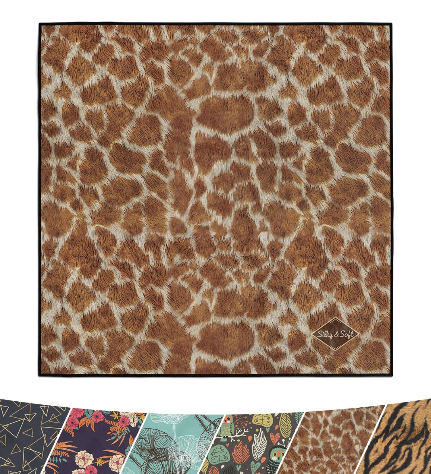 Popnwow Microfiber Cleaning Cloth - 30x30cm Optician Quality Glasses & Lens Cleaner | Ideal for Cameras Phones Tablets | Magic Africa Giraffe Design - Buy Online on GoSupps.com