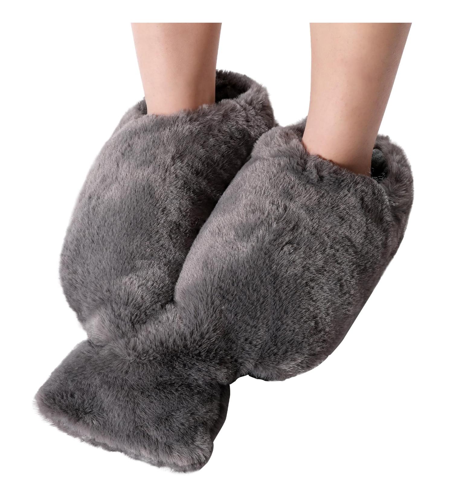 Limer Electric-Free Foot Warmer - 2L Hot Water Bottle for Warm Feet - Large 40x36cm Gray - Ideal for Adults & Kids - Buy Online on GoSupps.com