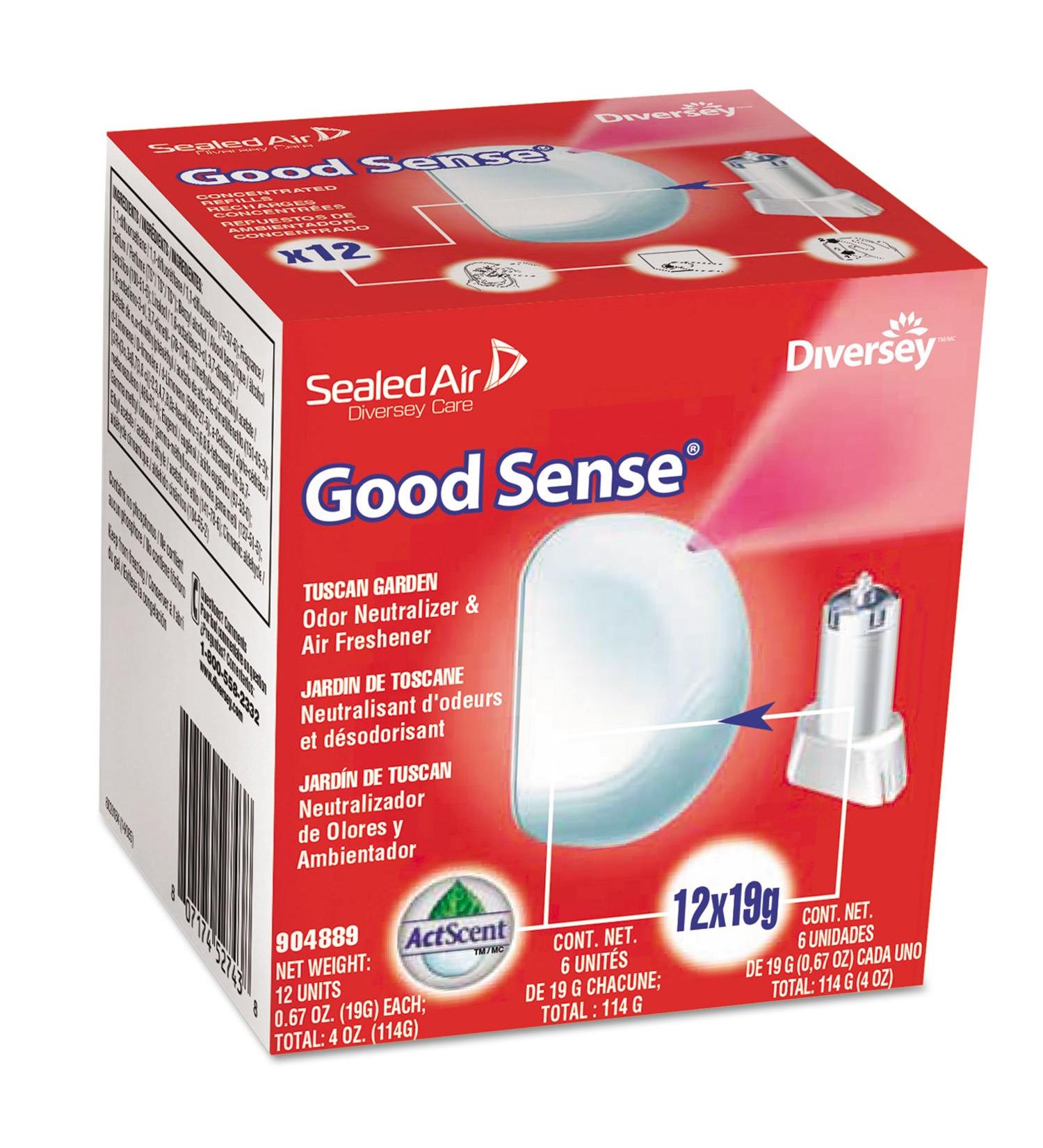 Diversey 904809 Good Sense Automatic Spray System Fresh Scent Yellow 0.67 oz Cartridge 12/CT