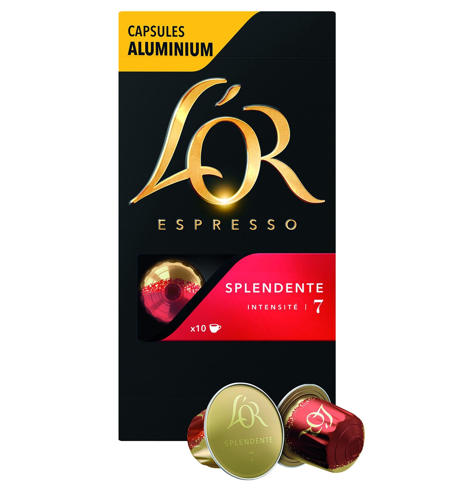 L'Or Espresso Caf Splendente - Intensity 7 - 10 Aluminum Capsules Compatible with Nespresso * Machines - Buy Online on GoSupps.com
