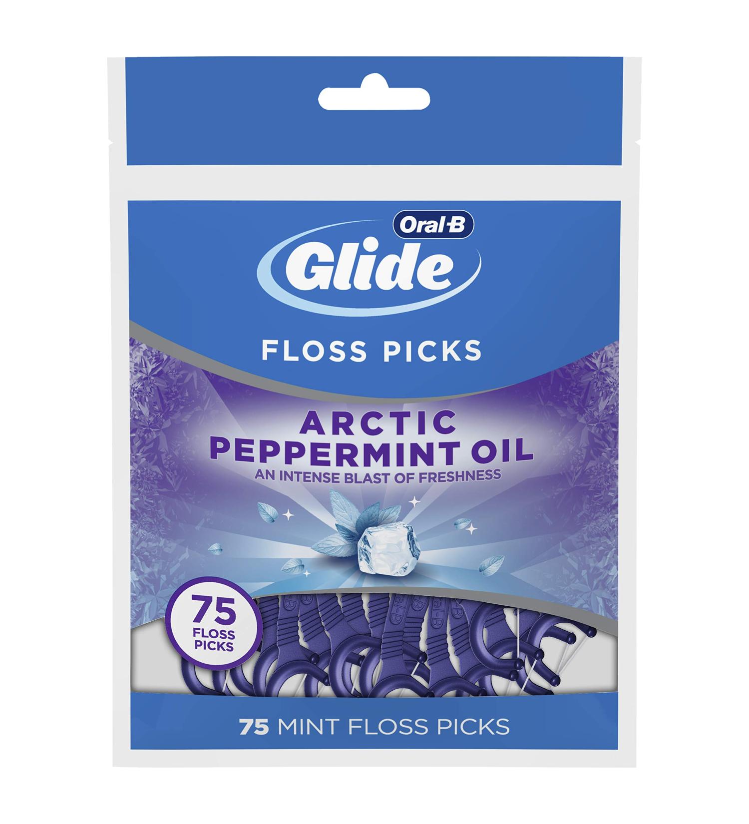Oral-B Glide 3D White Mint Floss Picks - 75 Count for Superior Cleaning - Buy Online on GoSupps.com