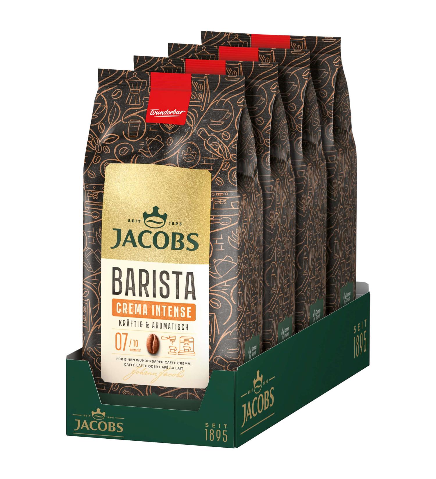 Jacobs - Barista Editions Crema Intense Beans - 4x 1kg - Buy Online on GoSupps.com