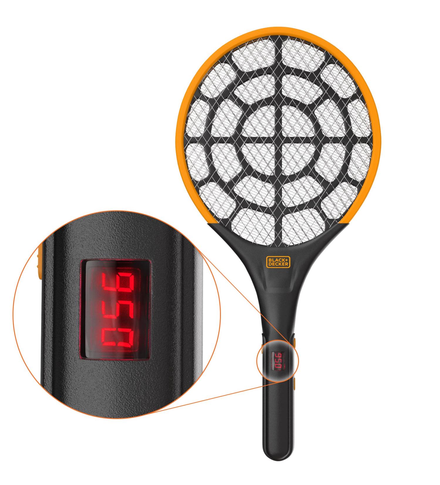 BLACK+DECKER Bug Zapper Fly Swatter Electric - Indoor & Outdoor Fly Zapper with Counter - Heavy Duty Pest Control for Flies, Mosquitoes, Gnats - Buy Online on GoSupps.com