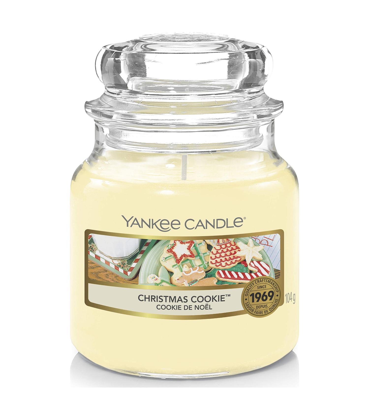 Yankee Candle Christmas Cookie Scented Candle in Glass (Small) | Up to 30 Hours Burn Time | Perfect Holiday Gift - Buy Online on GoSupps.com