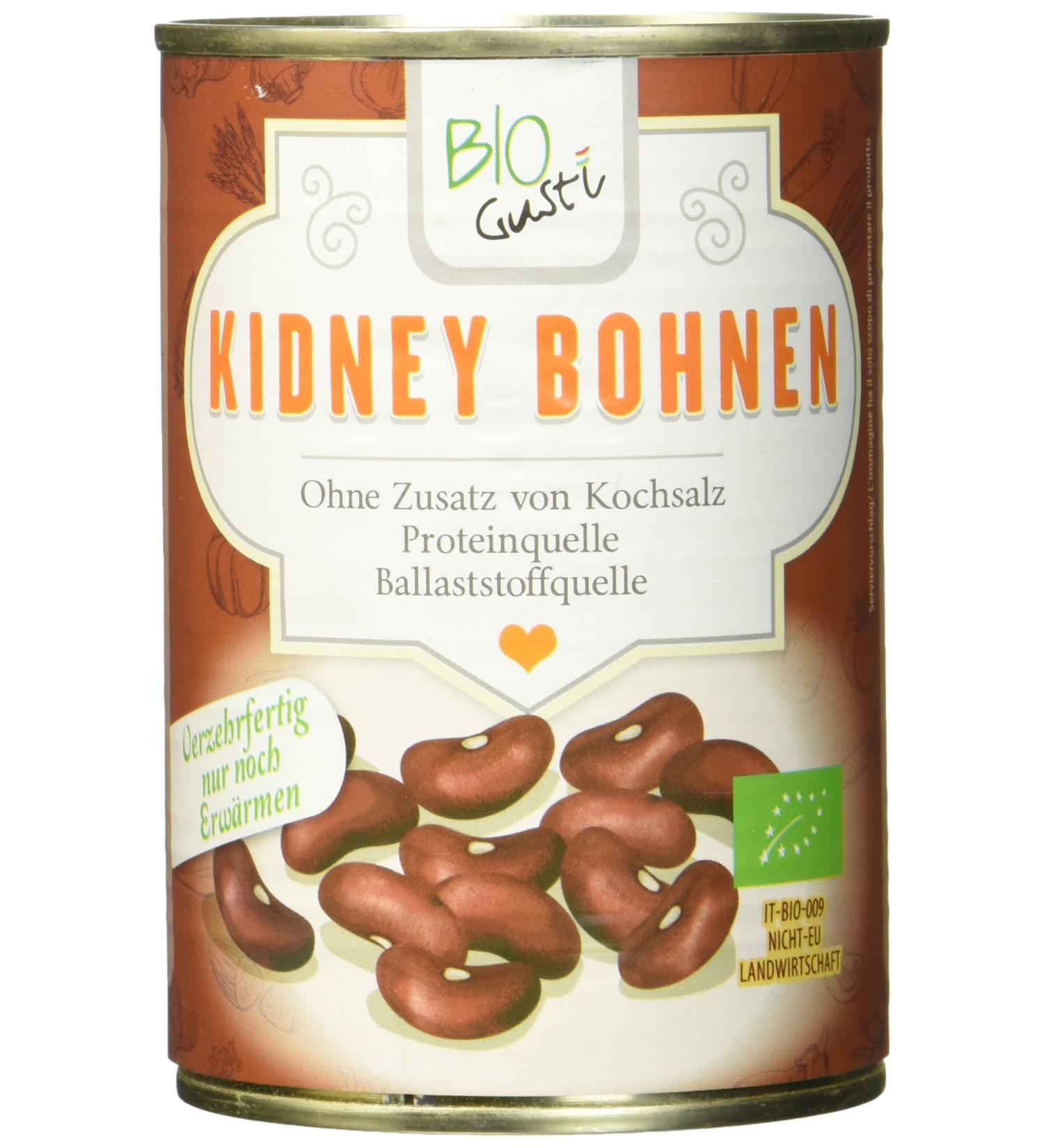 Buy Organic Biogust Kidney Beans - 12 x 400g | Premium International Shipping - Buy Online on GoSupps.com