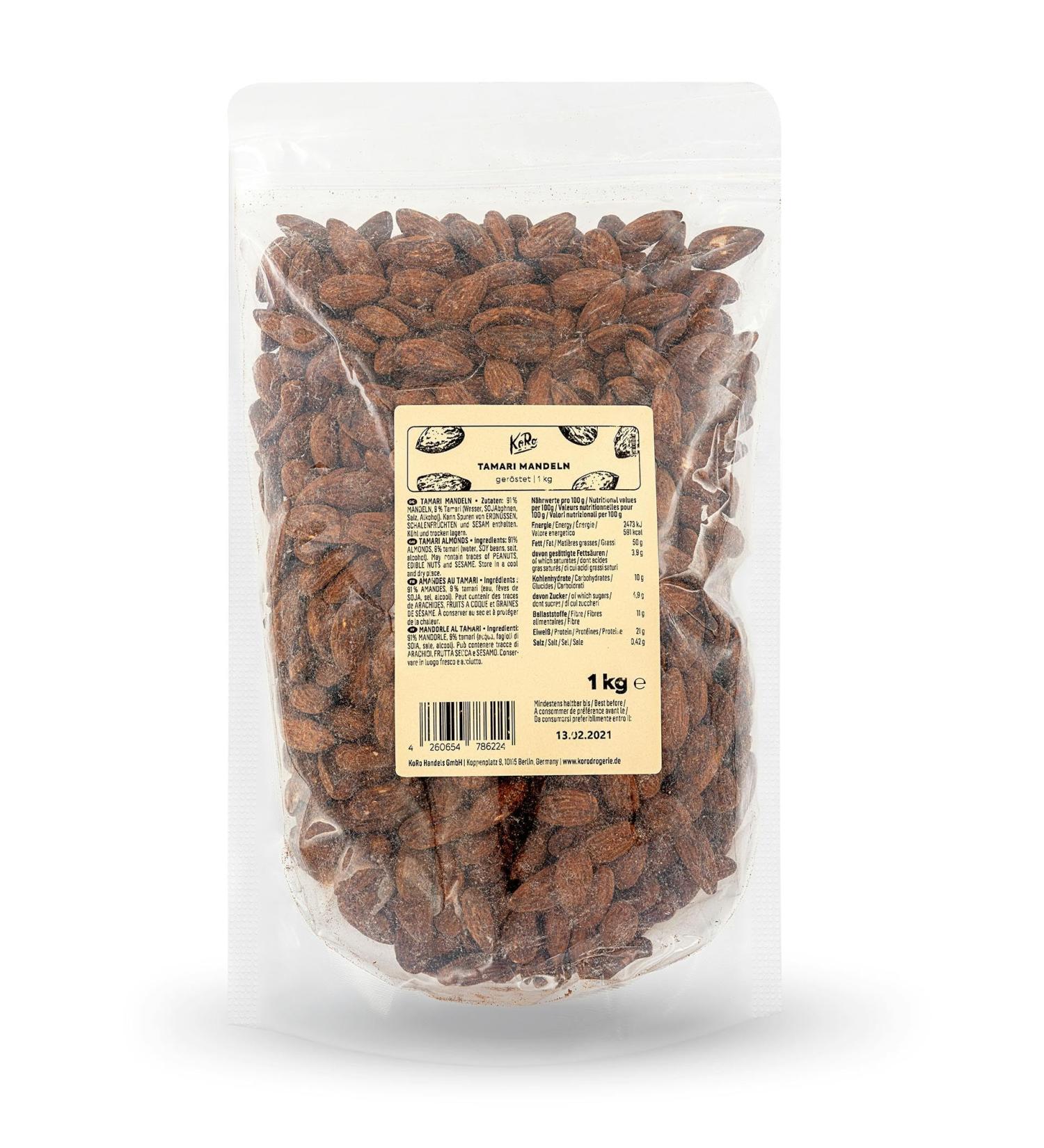 KoRo - Tamari almonds -1 kg - Buy Online on GoSupps.com