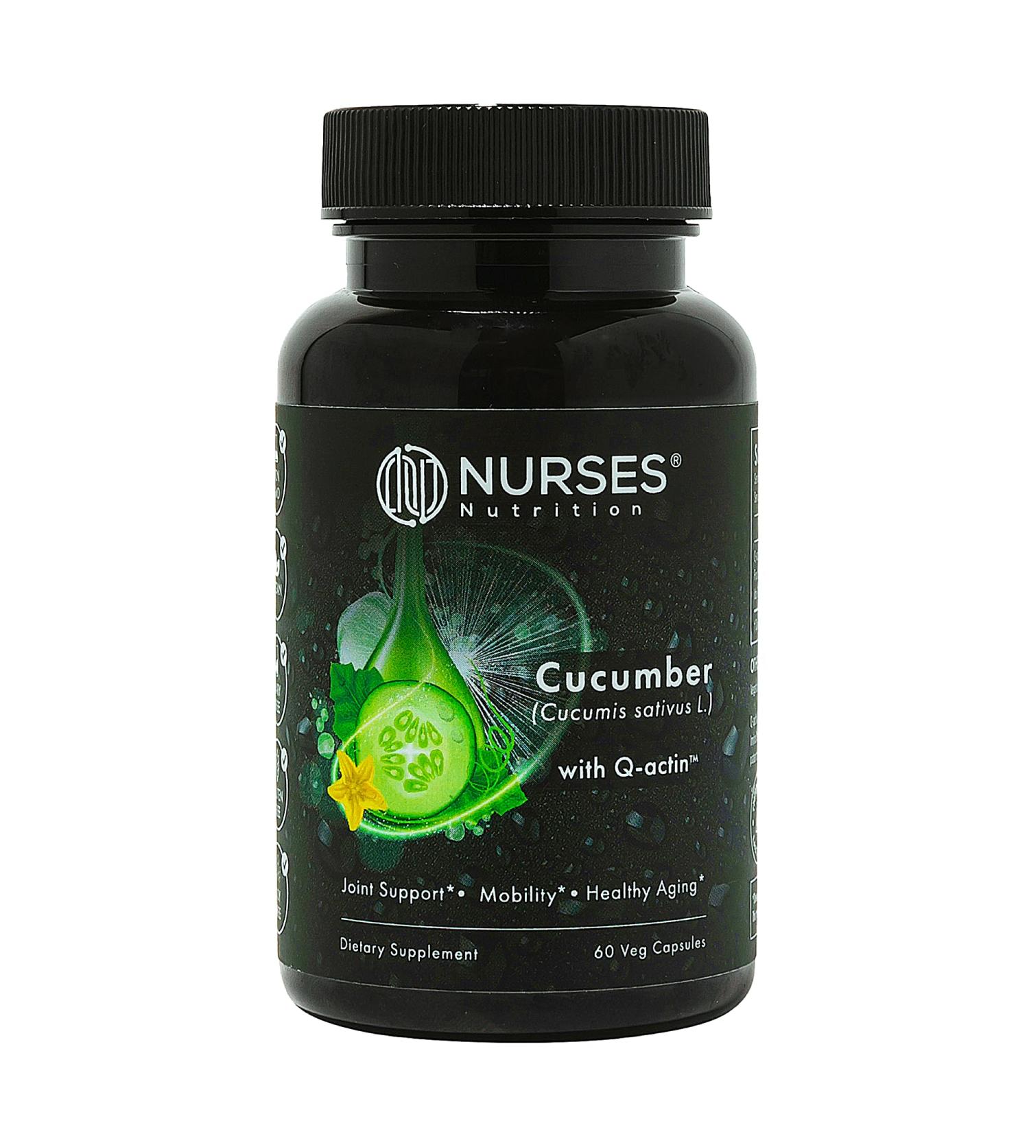 Premium Cucumber Supplement with Q Actin Joint Support & Recovery 60 Capsules Vegan Gluten Free & Clinically Studied 2 Month Supply - Buy Online on GoSupps.com