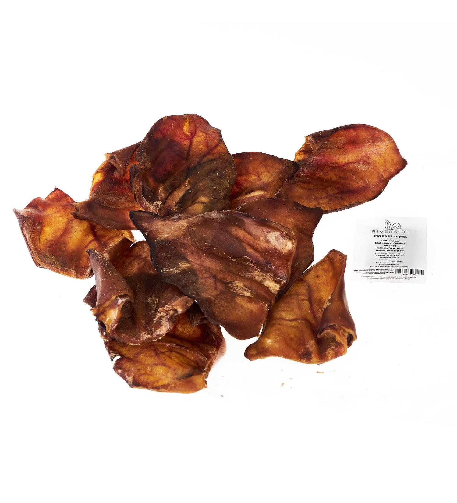 Extra Large Pig Ears For Dogs 100% Natural Long Lasting Gluten & Grain Free Healthy Dog Chew Hypoallergenic Treats - Resealable Bag - Buy Online on GoSupps.com