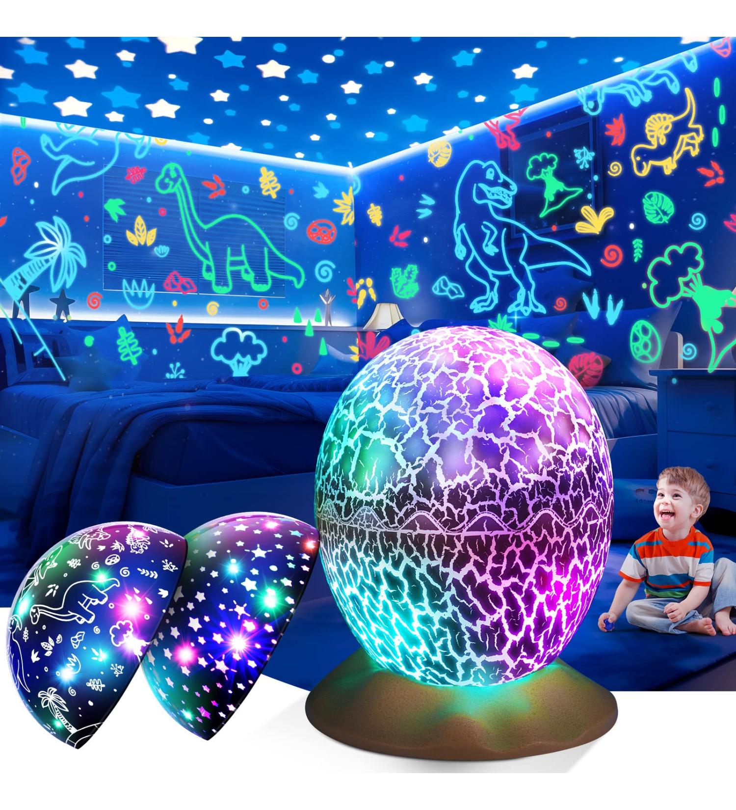 Dinosaur Egg Night Light Projector for Boys 1-10 Years | Sensory Toys for Autism | Gifts for 2-7 Year Old Boys - Buy Online on GoSupps.com