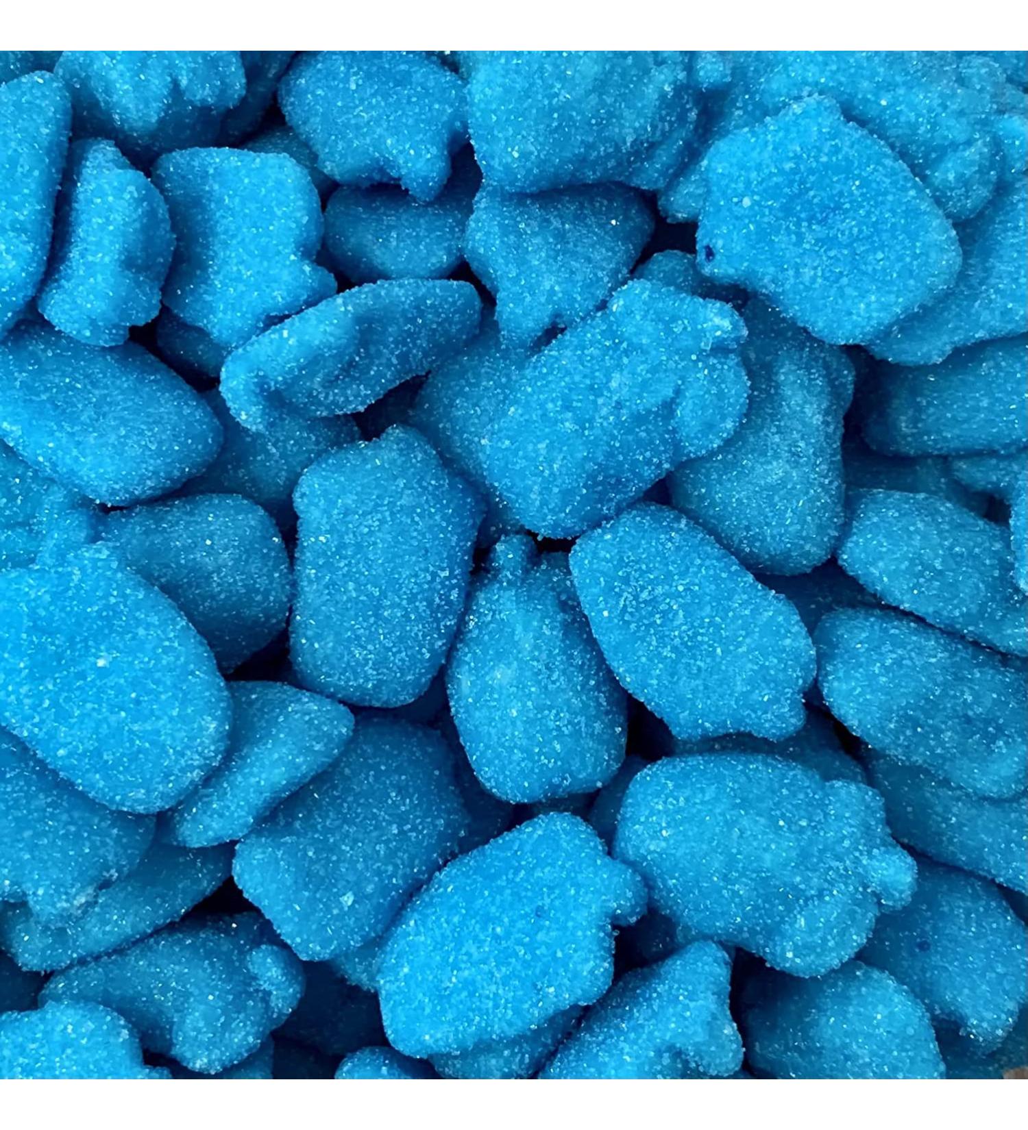 Foam Blue Raspberry Sweets - Sugar Coated Blue Raspberry foams 1kg Bag