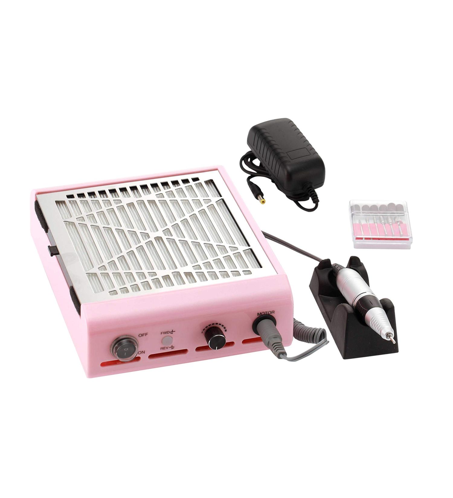 Miss Sweet Electric Nail Drill & Dust Collector Combo - Pink - Buy Online on GoSupps.com