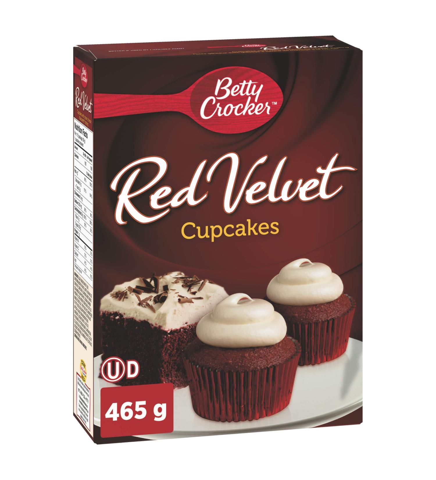 Betty Crocker Cupcake Mix Red Velvet with Cream Cheese Frosting 465 Gram 12 Count - Buy Online on GoSupps.com