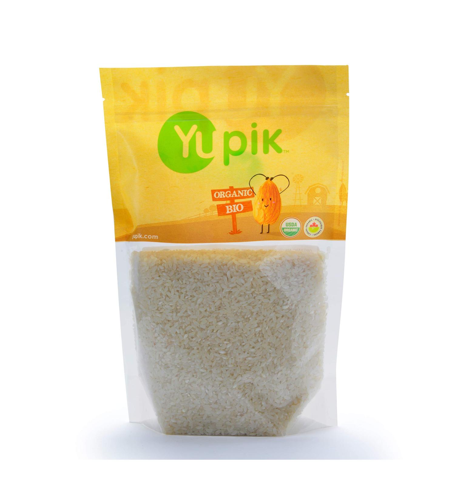 Yupik Organic Sushi Rice Medium Grain 1 kg Gluten-Free Non-GMO Vegan Kosher Salt-Free White Rice Sticky Texture Easy Preparation Ideal for Sushi Side Dish & Risotto 1 kg (Pack of 1) - Buy Online on GoSupps.com