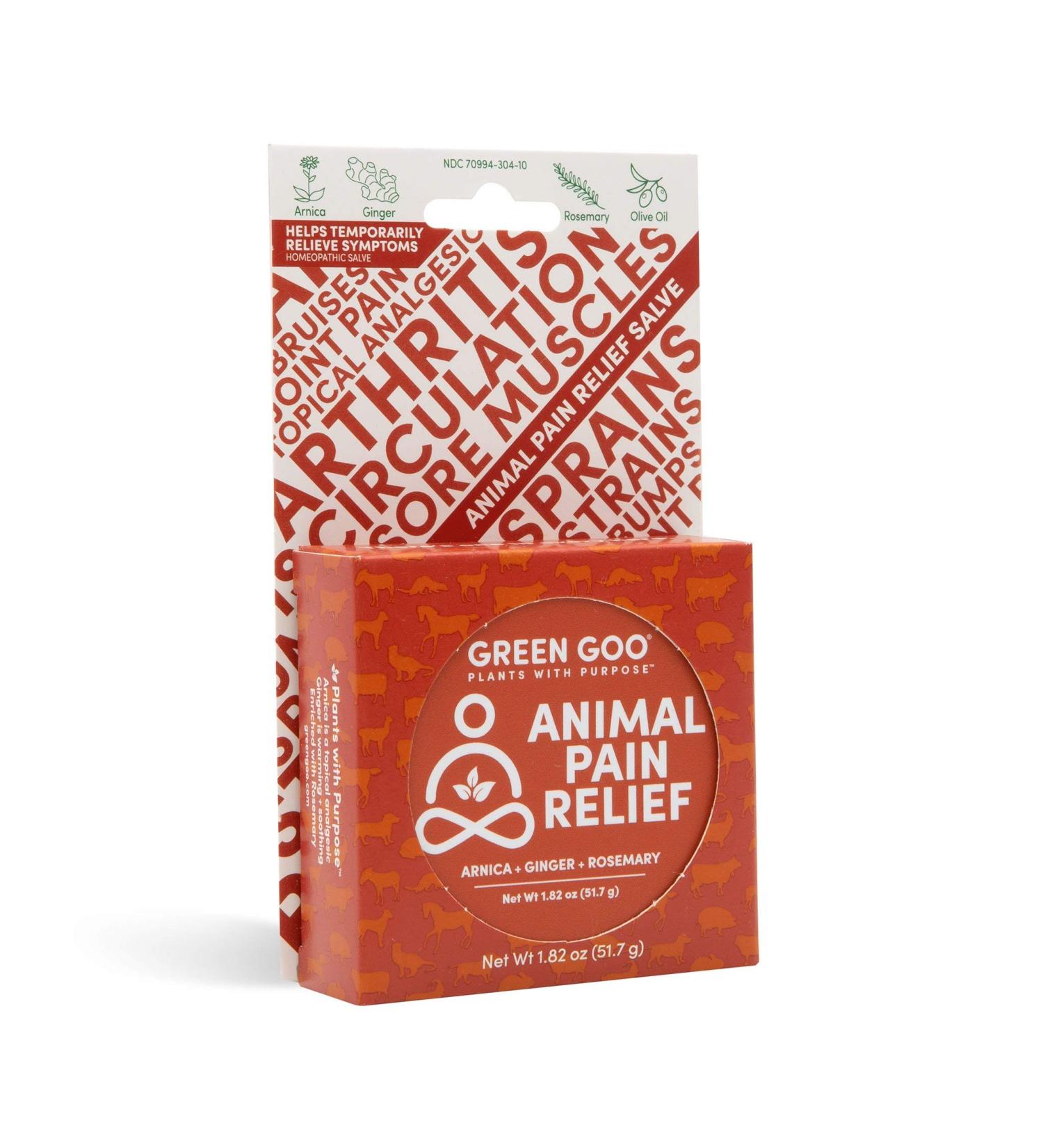 Green Goo Animal Pain Relief Salve 1.82 oz - Natural Remedy for Pet Discomfort - Buy Online on GoSupps.com