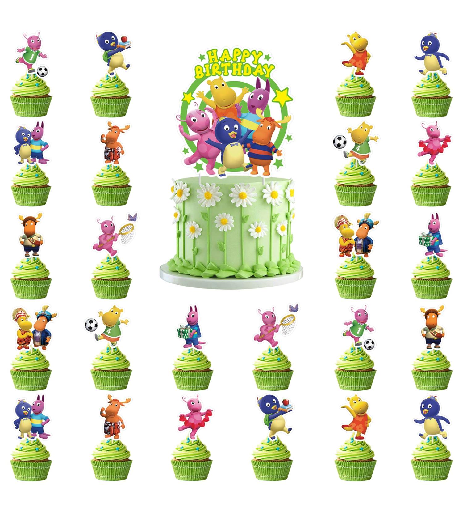 The Backyardigans Birthday Party Decorations 25pcs The Backyardigans Theme Cake toppers and Cupcake Toppers for The Backyardigans Party Supplies Decor - Buy Online on GoSupps.com