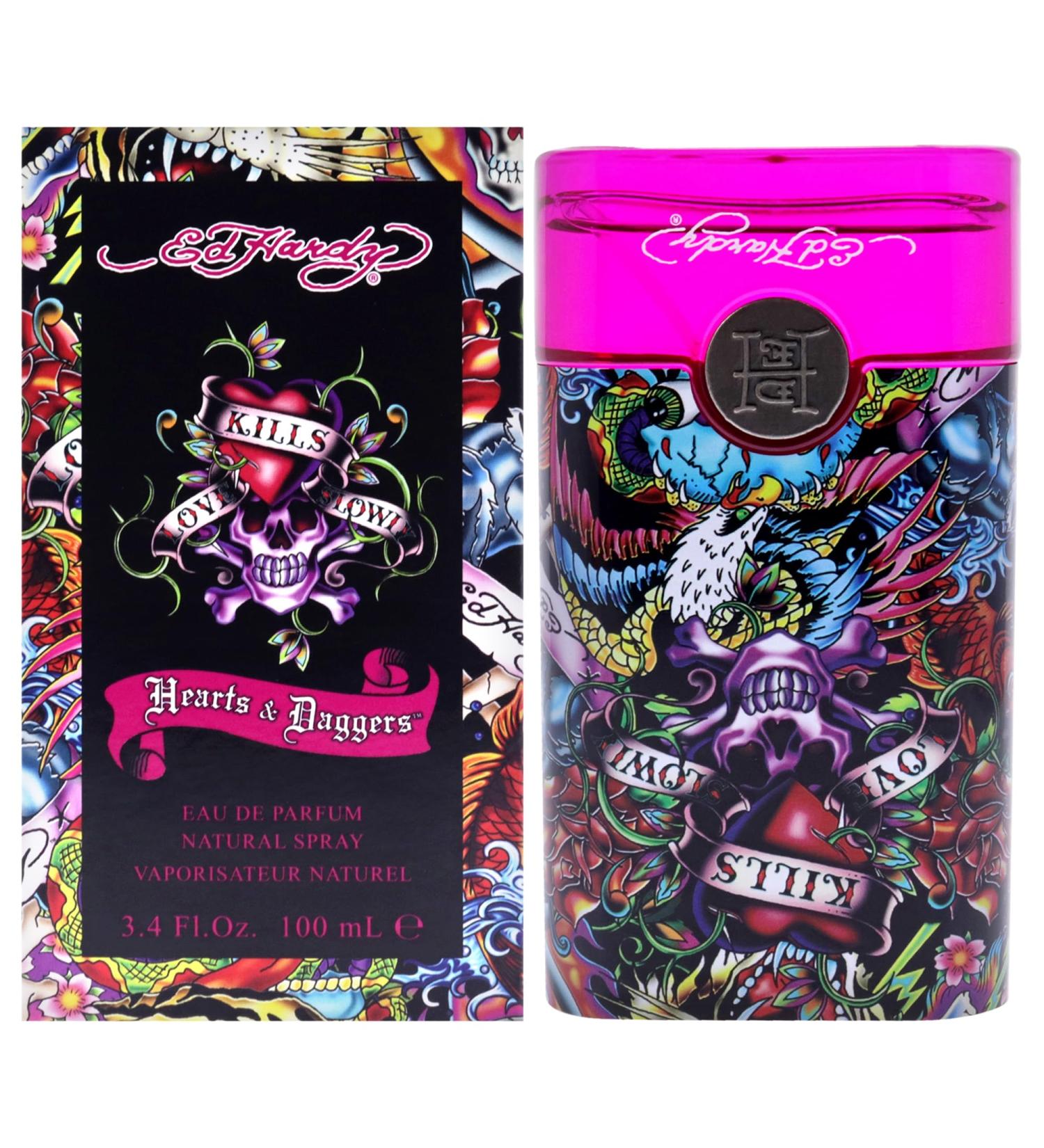 Christian Audigier Hardy Hearts & Daggers Eau De Parfum Spray for Women 3.4 Ounce Fresh 3.4 Fl Oz (Pack of 1) - Buy Online on GoSupps.com